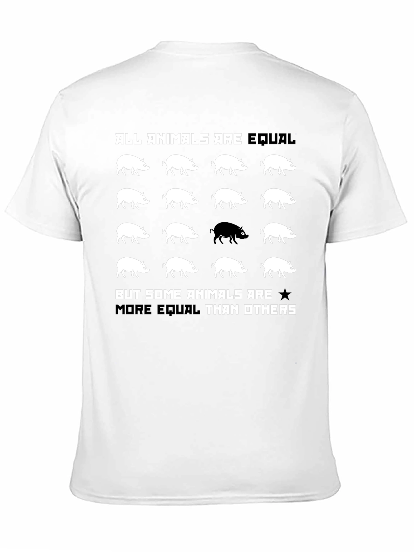 Black All Animals Are Equal Graphic Tee view 11