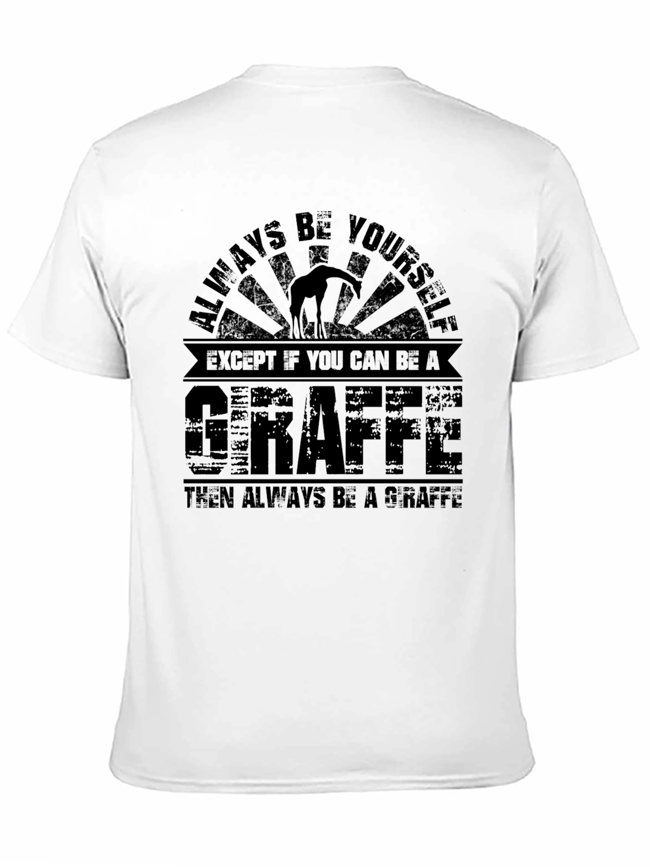 Black Always Be Yourself Giraffe Graphic Tee view 11