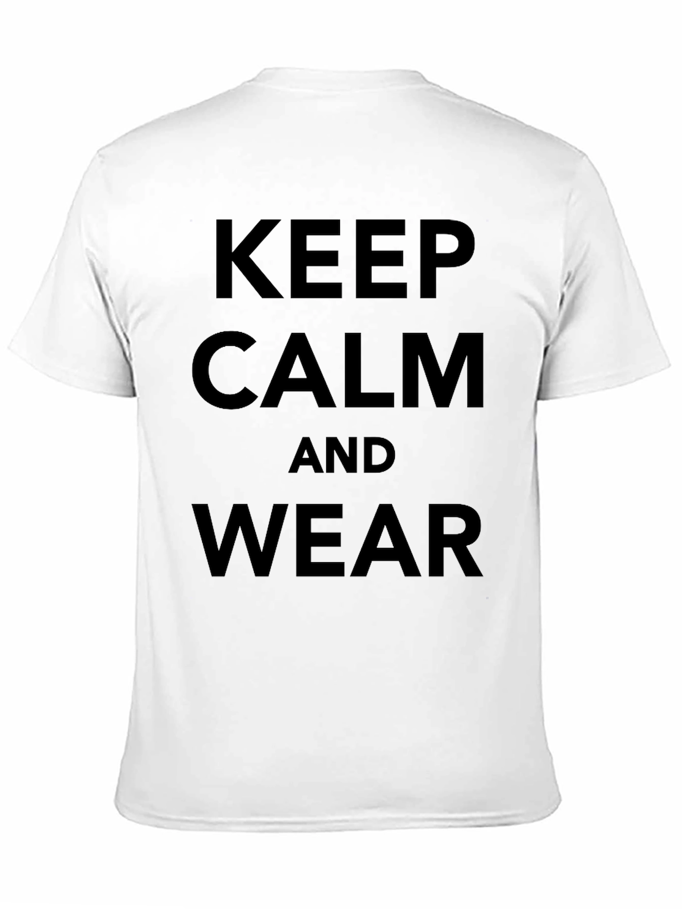 Black Keep Calm and Wear Graphic Tee - Black view 11