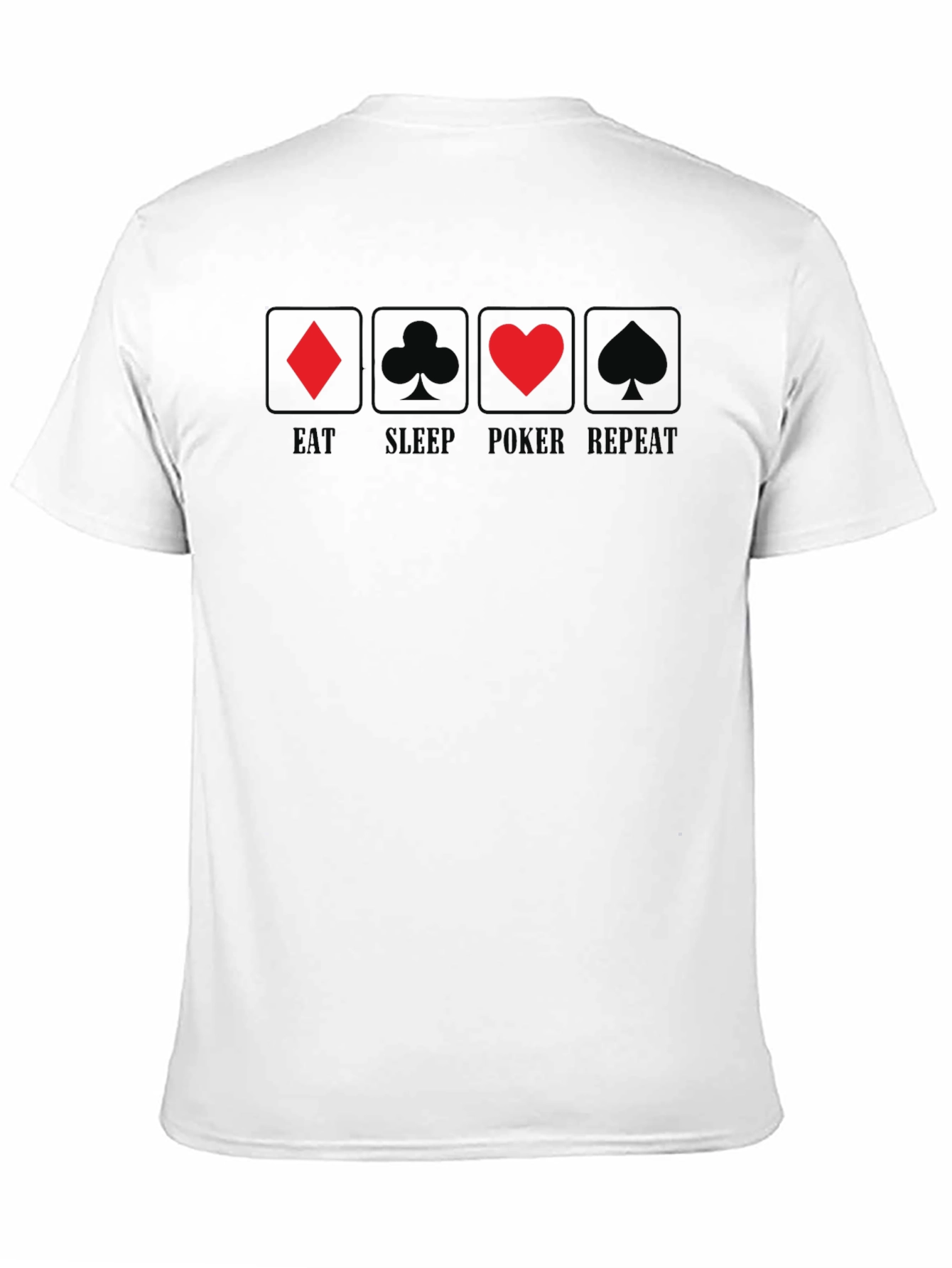 Black Eat Sleep Poker Repeat T-Shirt view 11