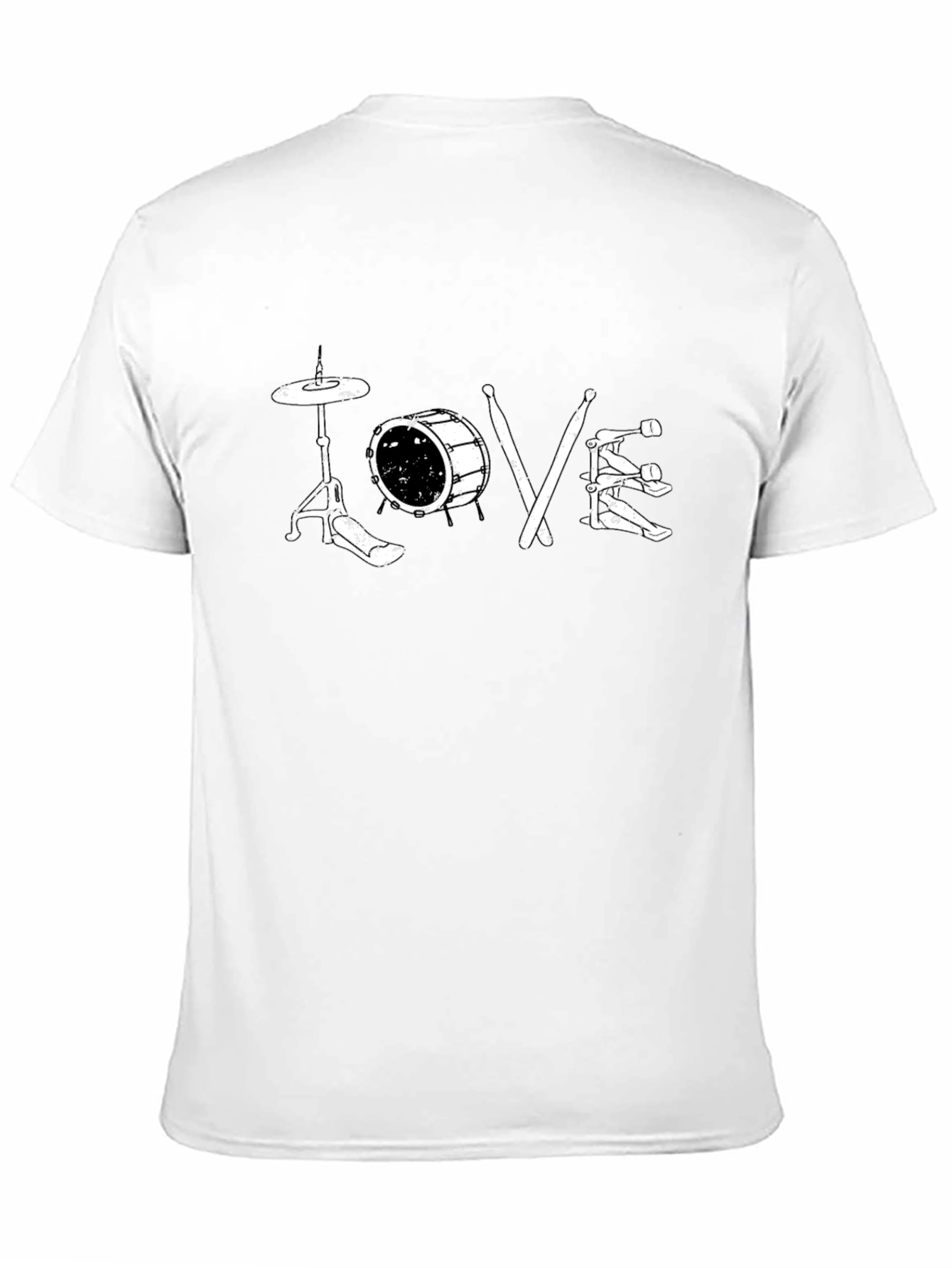 Black Drummer LOVE Graphic T-Shirt view 11