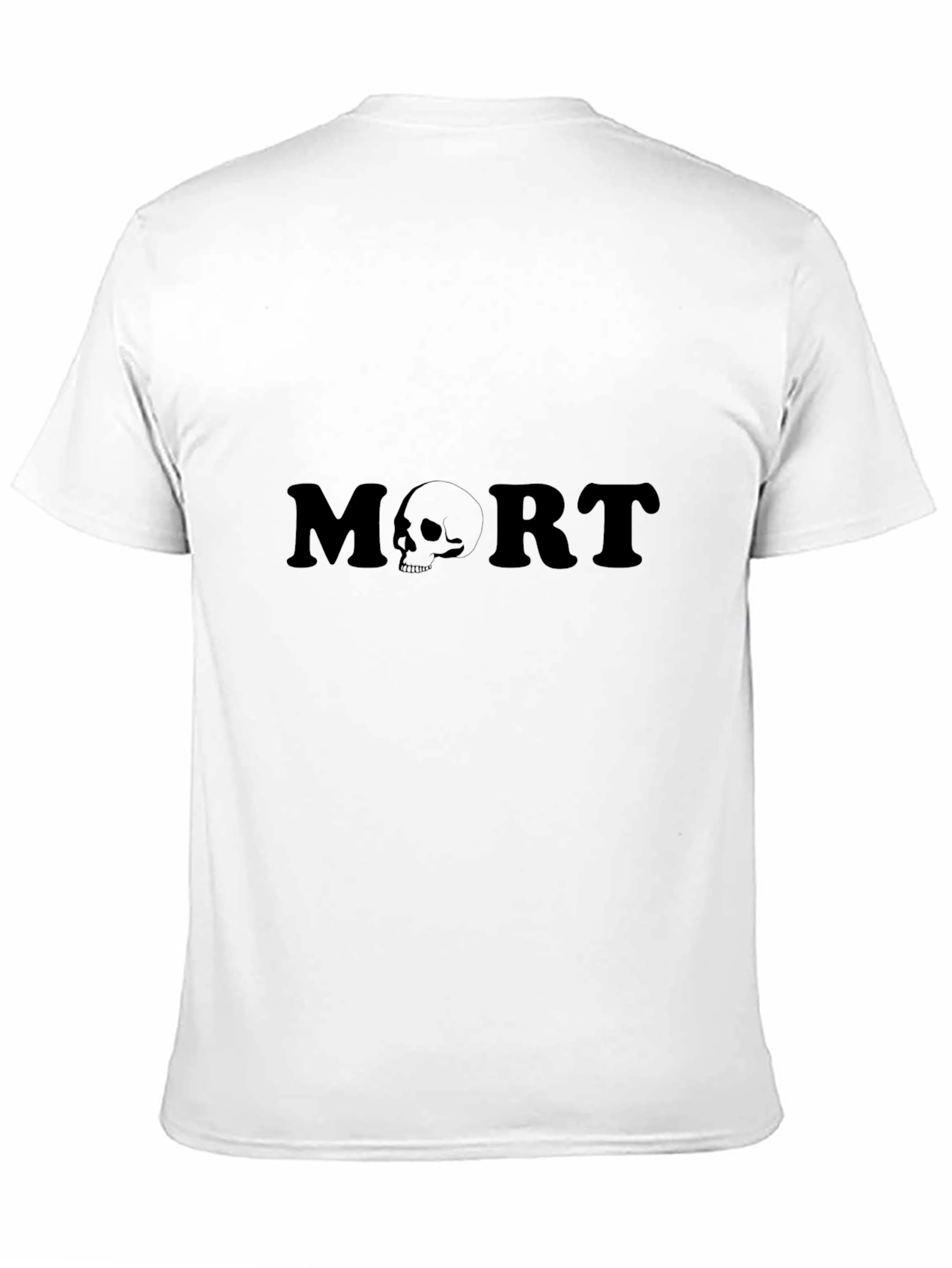 Black Men's Black Mort Skull Graphic T-Shirt view 11