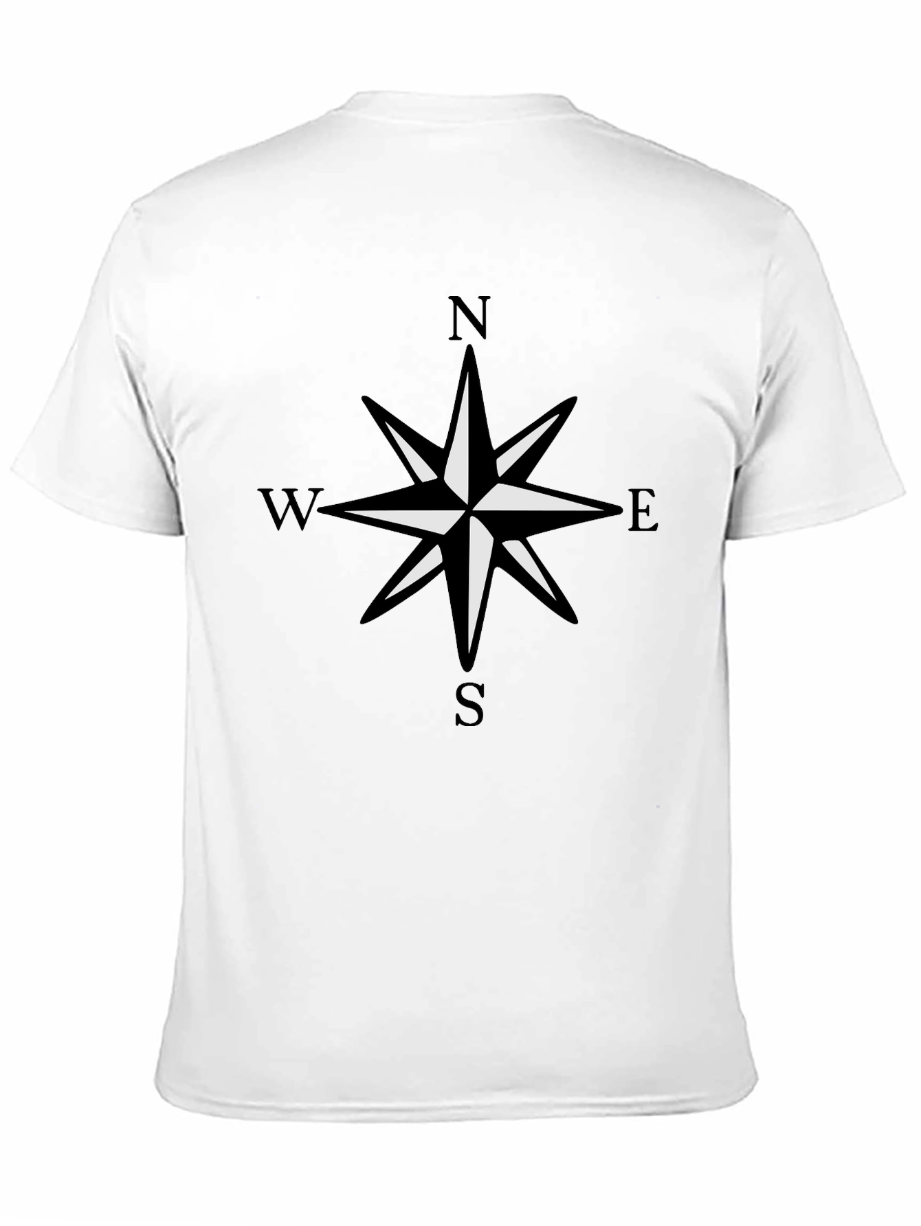 Compass Rose Graphic Black T-Shirt - 11