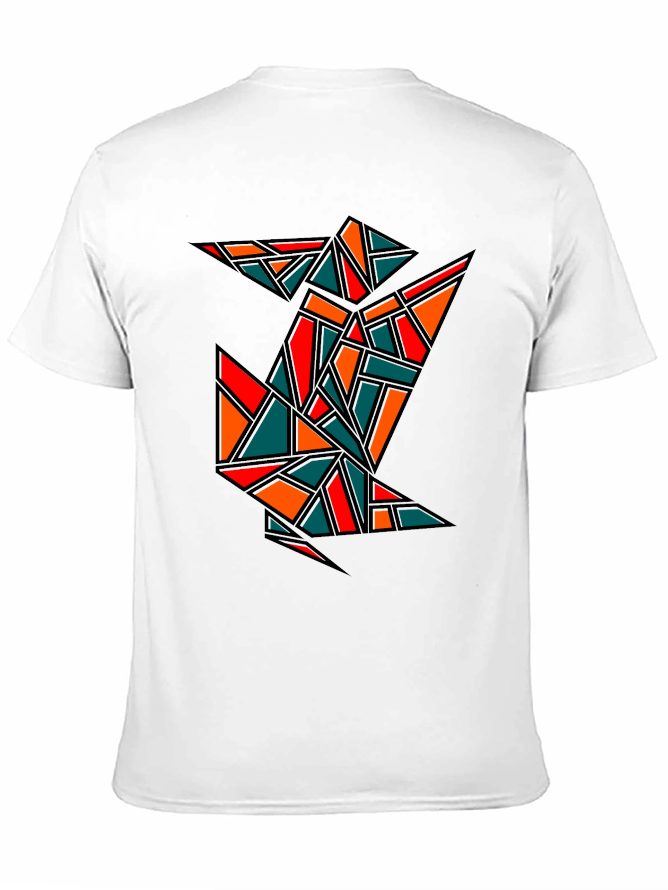 Black Geometric Crane Black T-Shirt view 11