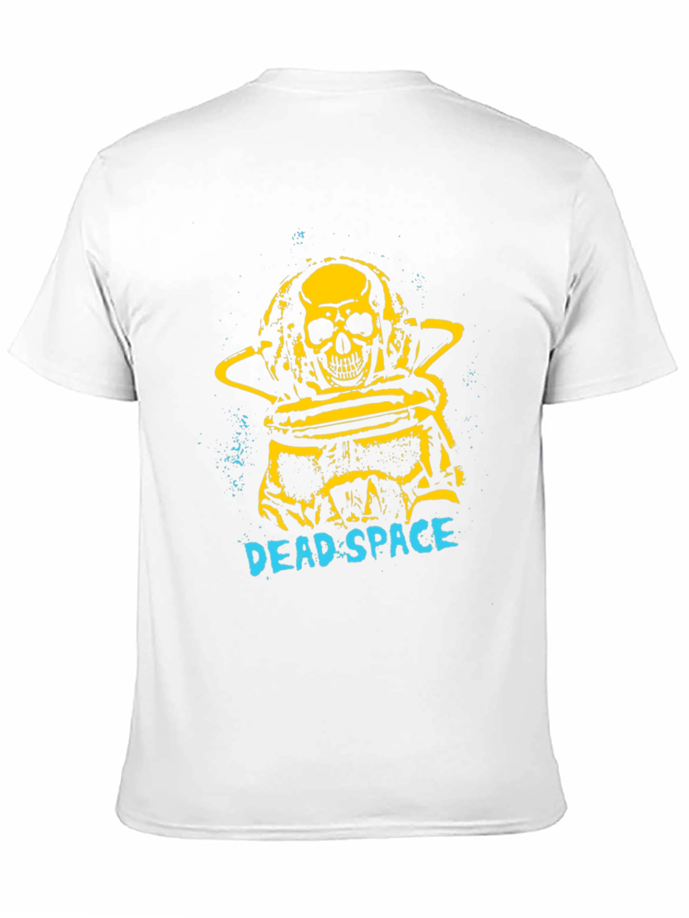 Black Dead Space Graphic T-Shirt - Sci-Fi Skull Design view 11