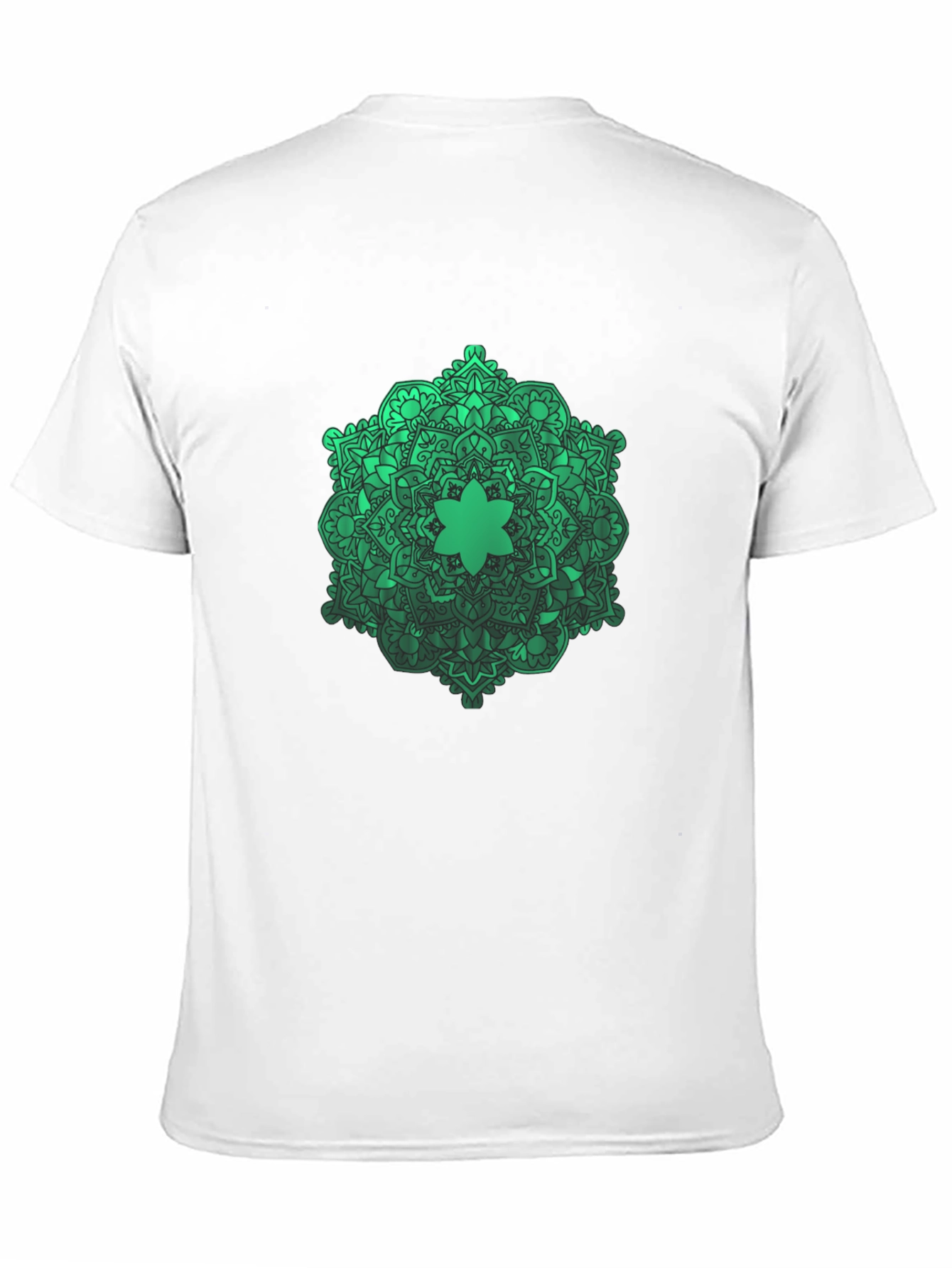 Black Green Mandala Graphic Black T-Shirt view 11