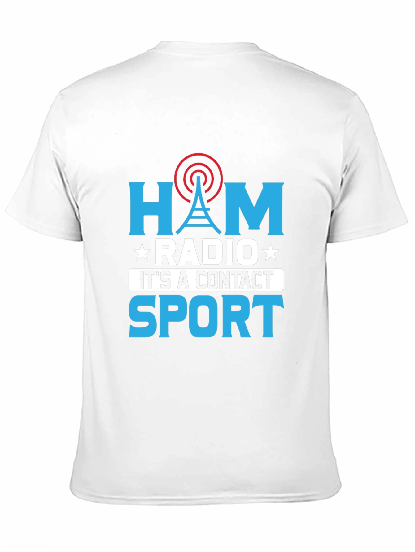 Black Ham Radio Contact Sport Graphic T-Shirt view 11