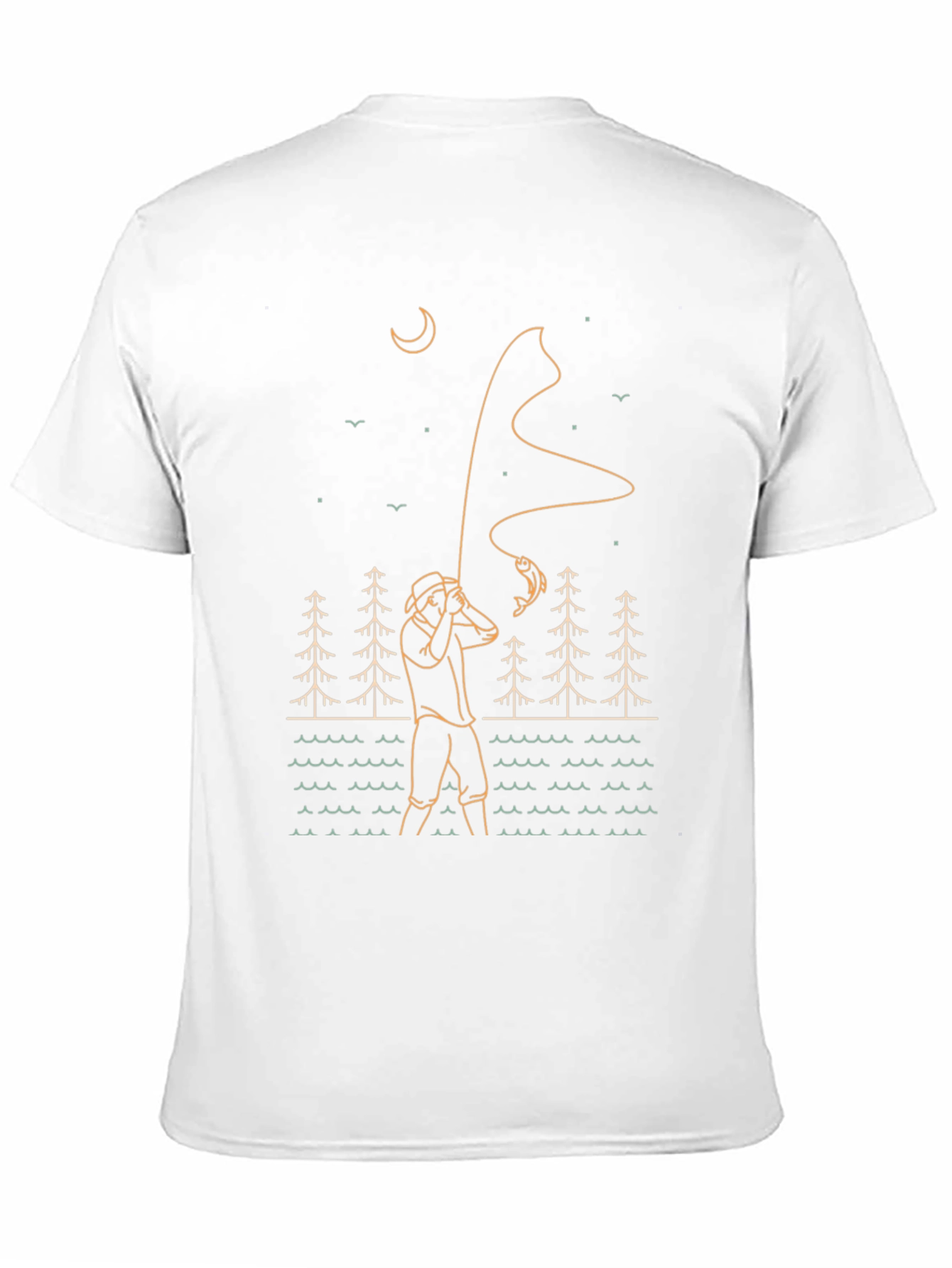 Black Fisherman Graphic Tee - Outdoor Adventure Style view 11