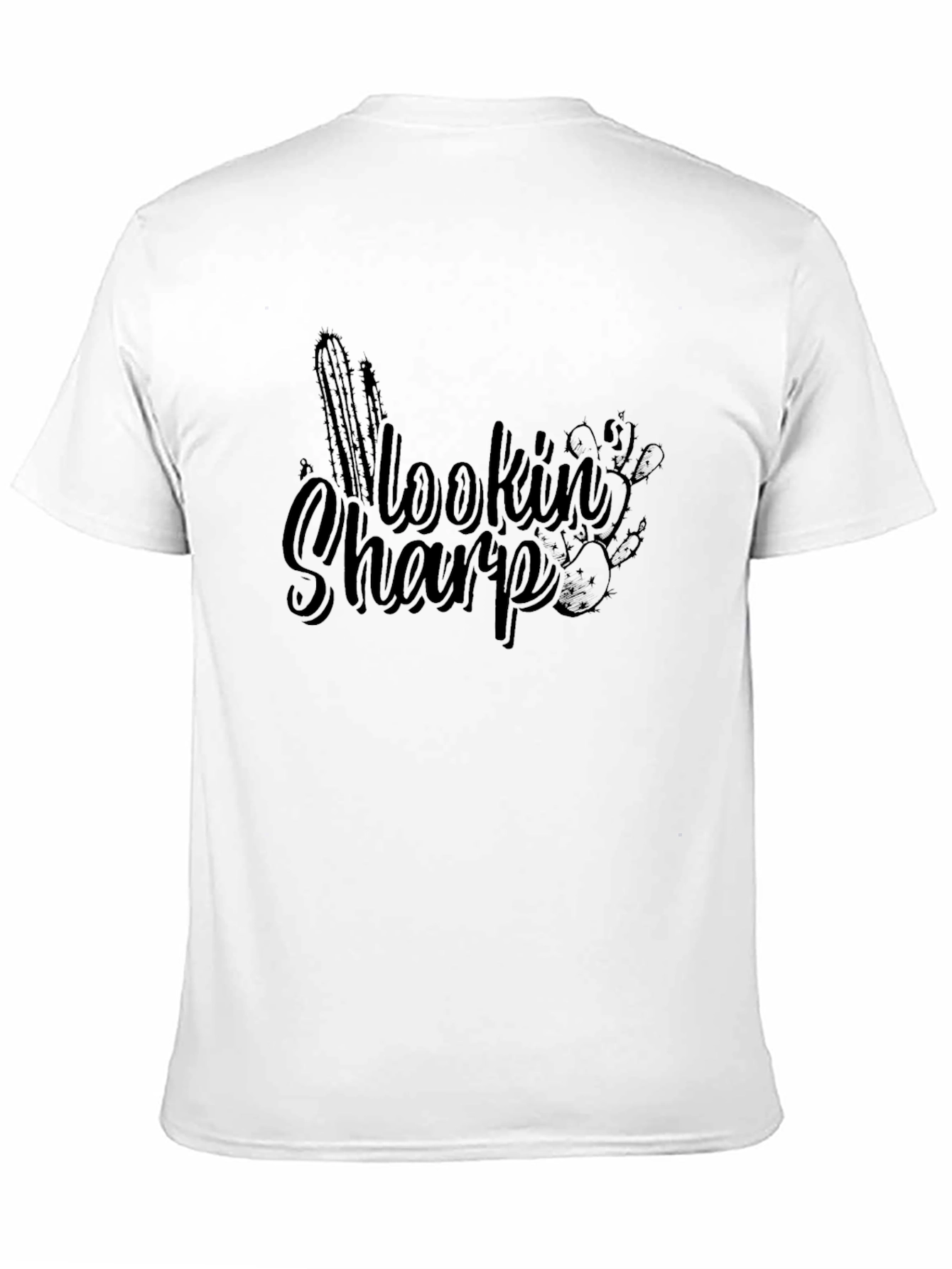 Black Lookin' Sharp Graphic Tee - Black Cotton T-Shirt view 11