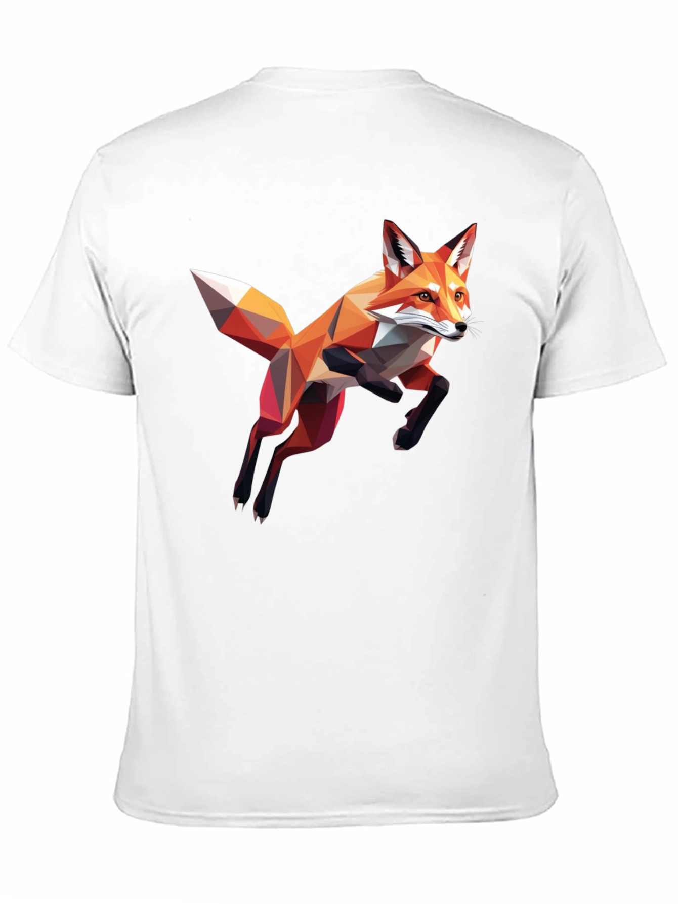 Black Geometric Fox Graphic T-Shirt - Black view 11