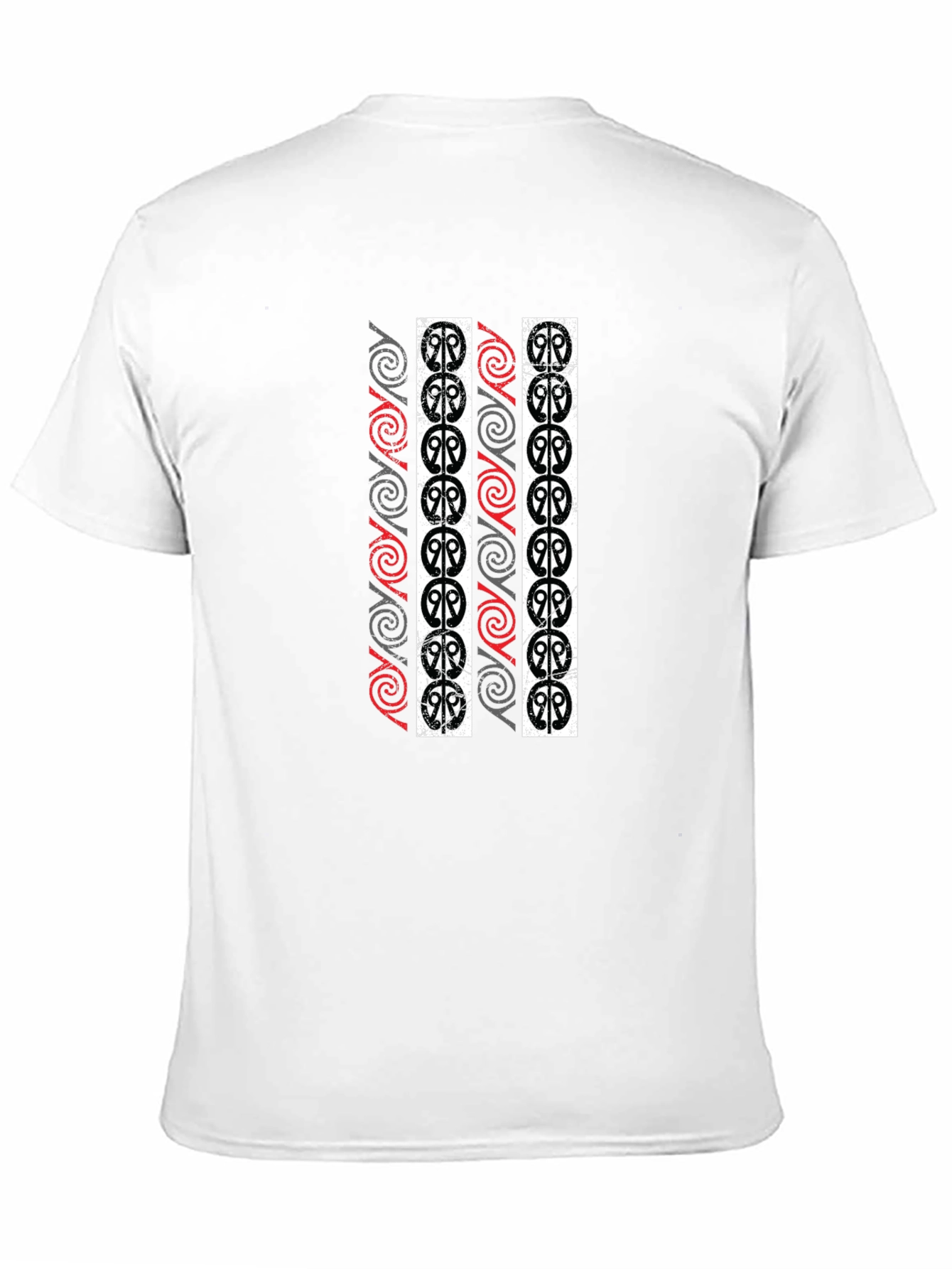 Black Tribal Pattern Black T-Shirt view 11
