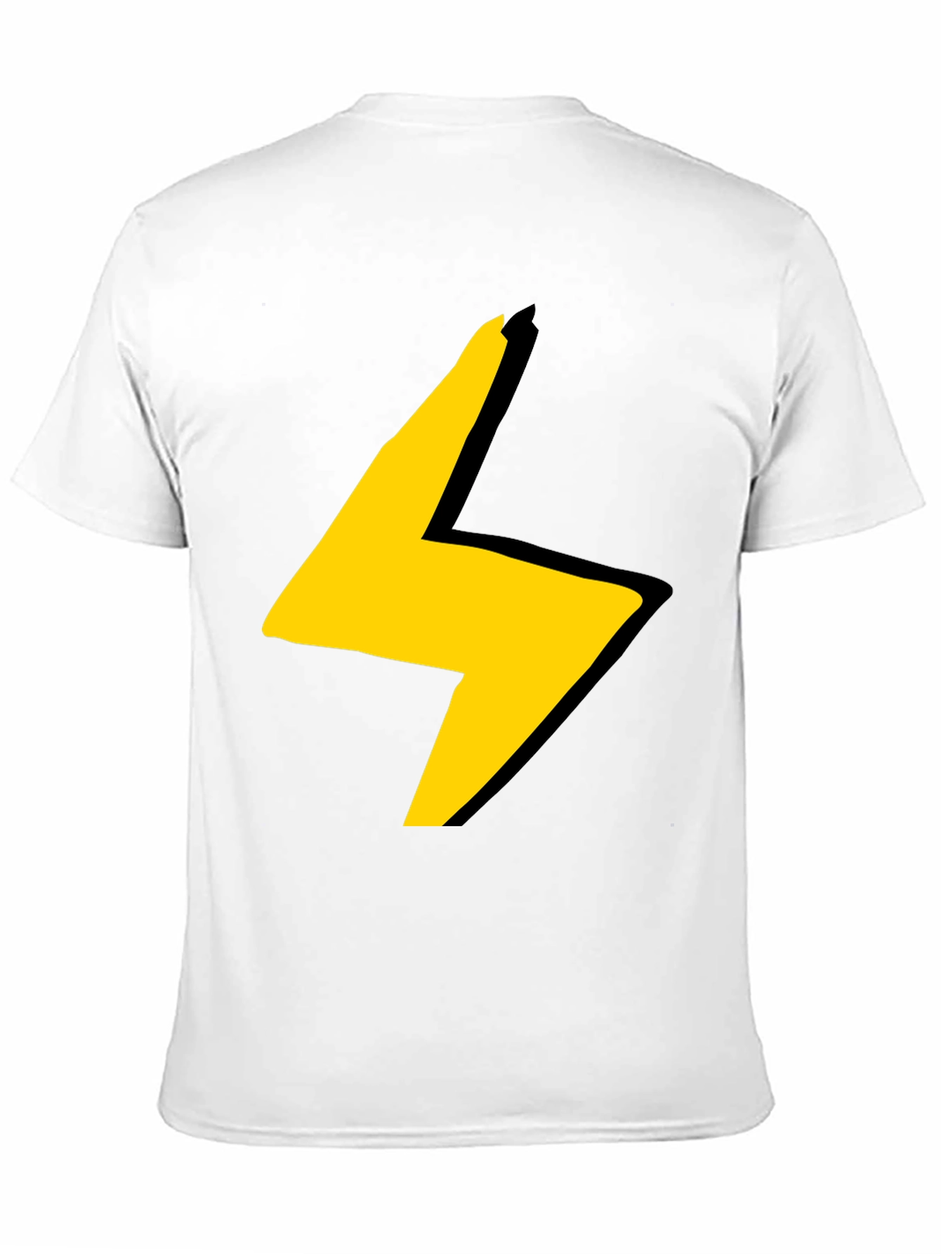 Black Electric Bolt Graphic Tee - Black Cotton Blend view 11