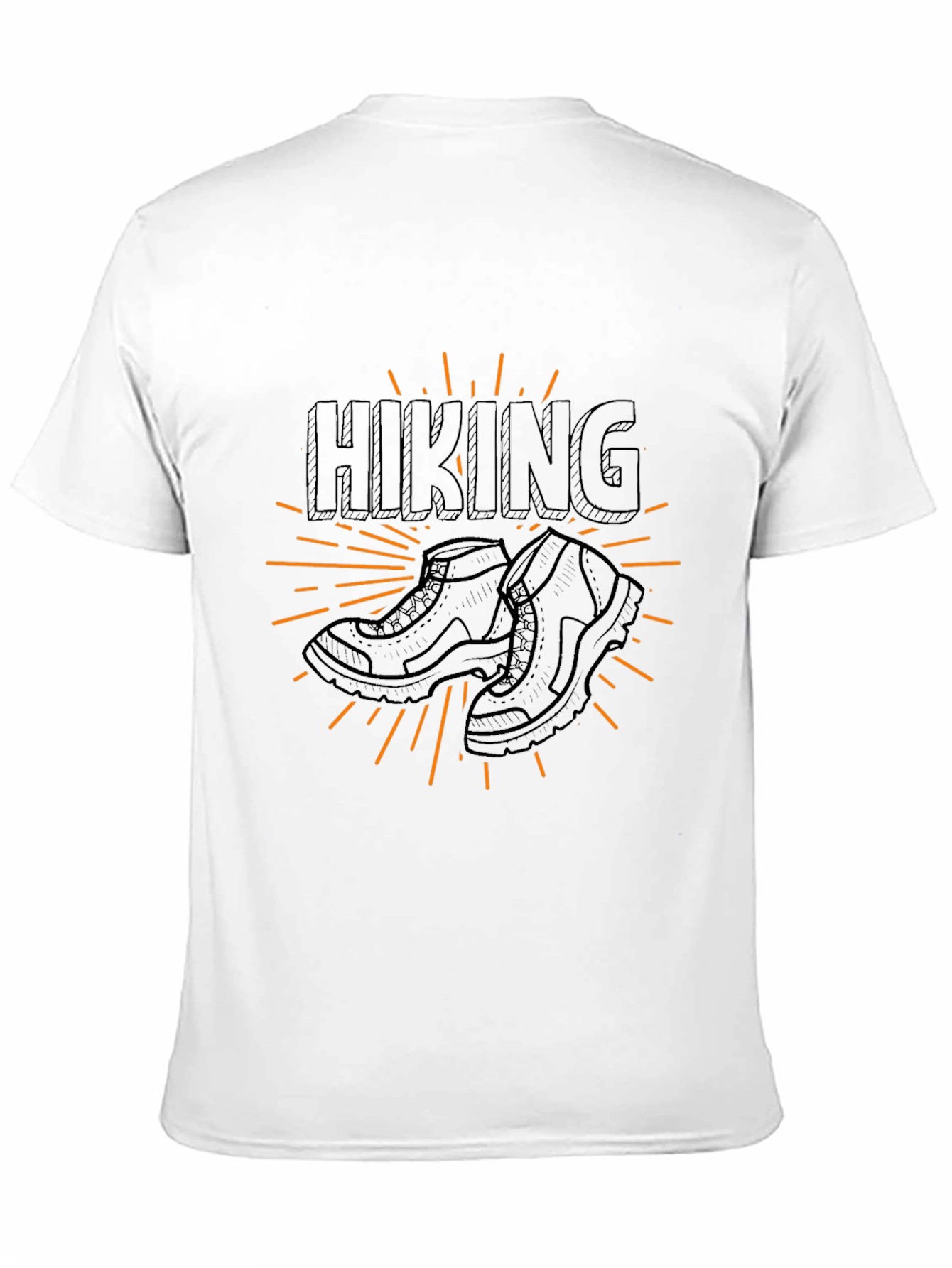 Hiking Boots Graphic Tee - Black Cotton T-Shirt - 11
