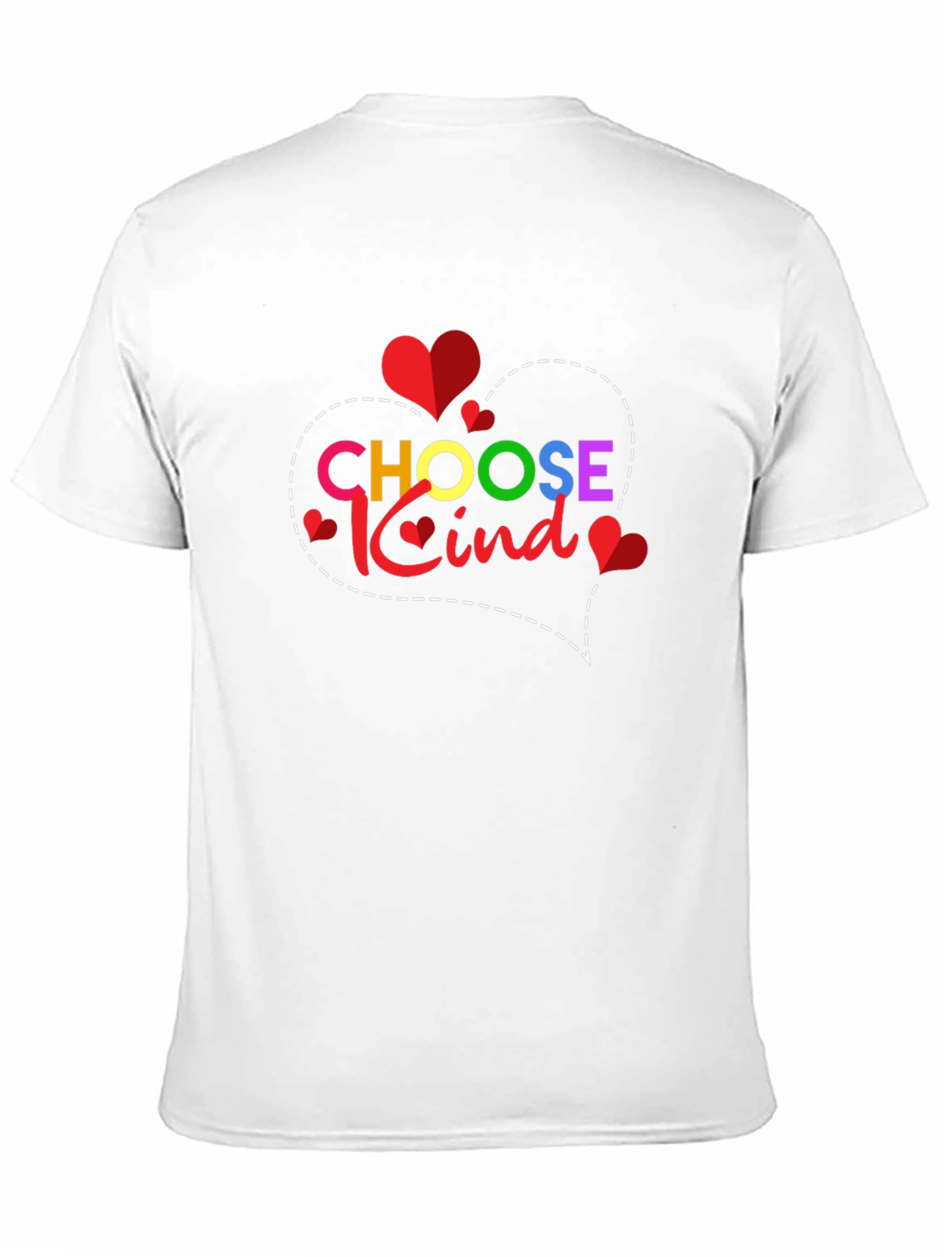 Black Choose Kind T-Shirt - Heart Design view 11