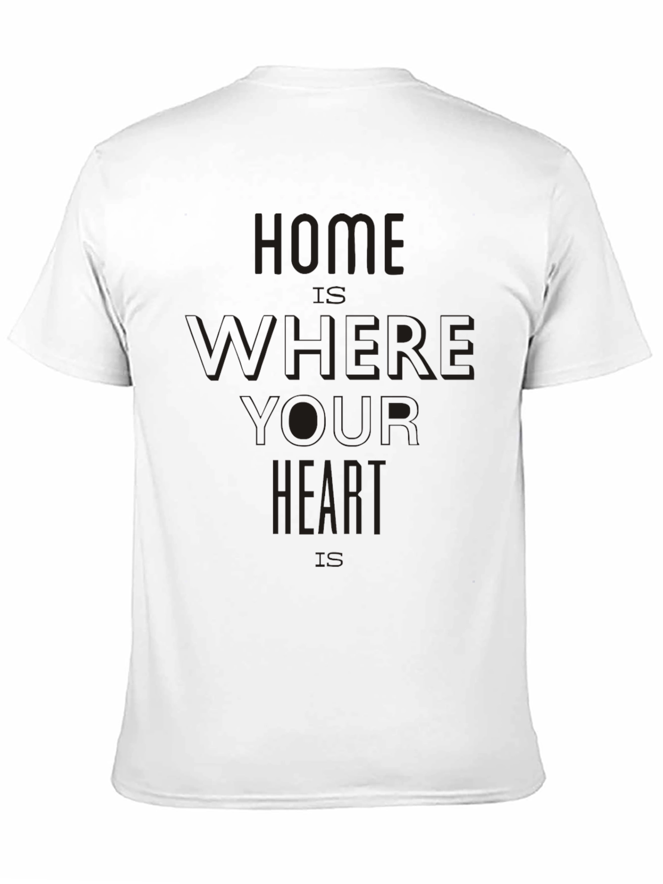 Black Home Is Where Your Heart Is Black T-Shirt view 11