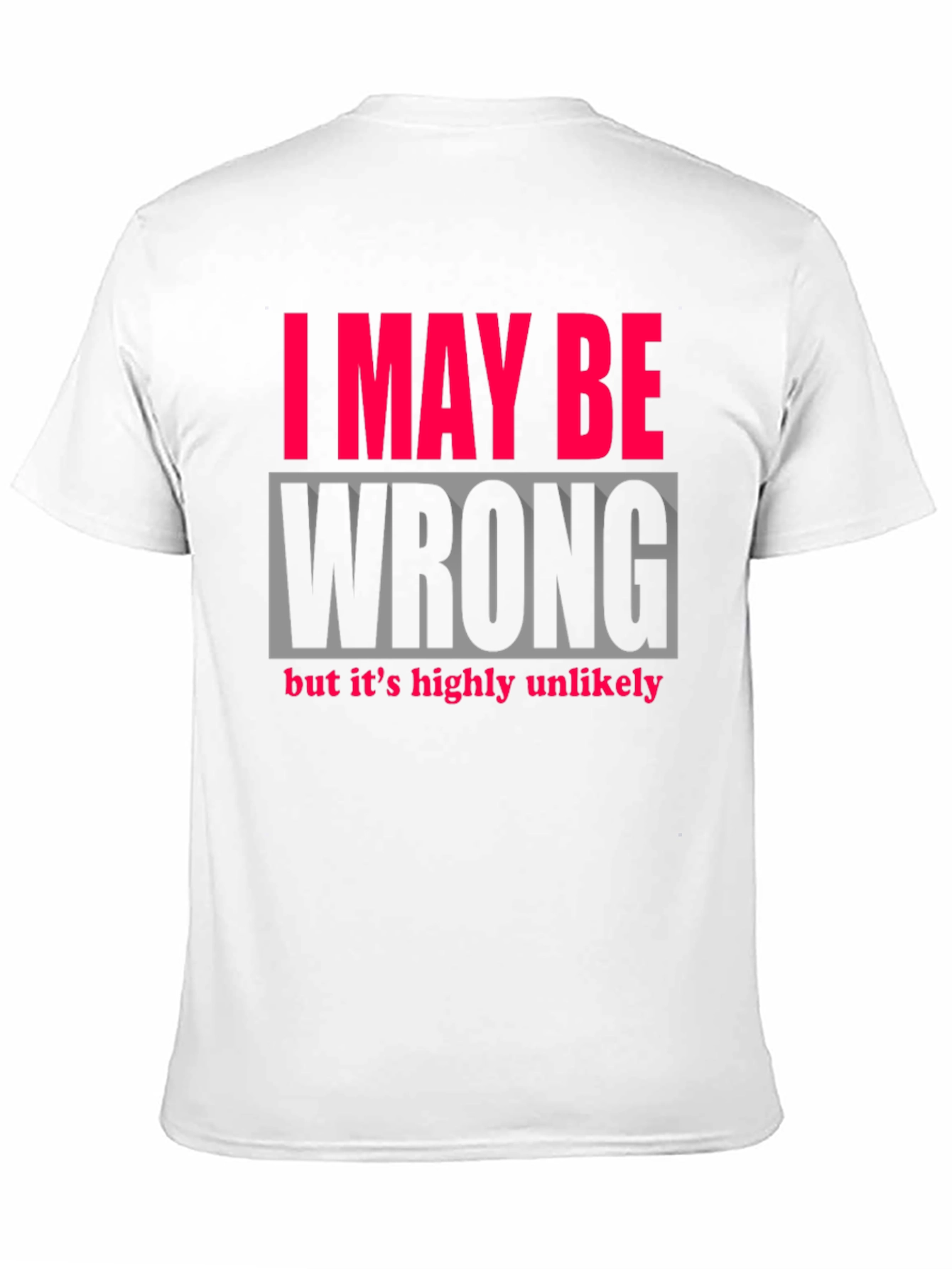 Black Humorous "I May Be Wrong" Graphic Tee view 11