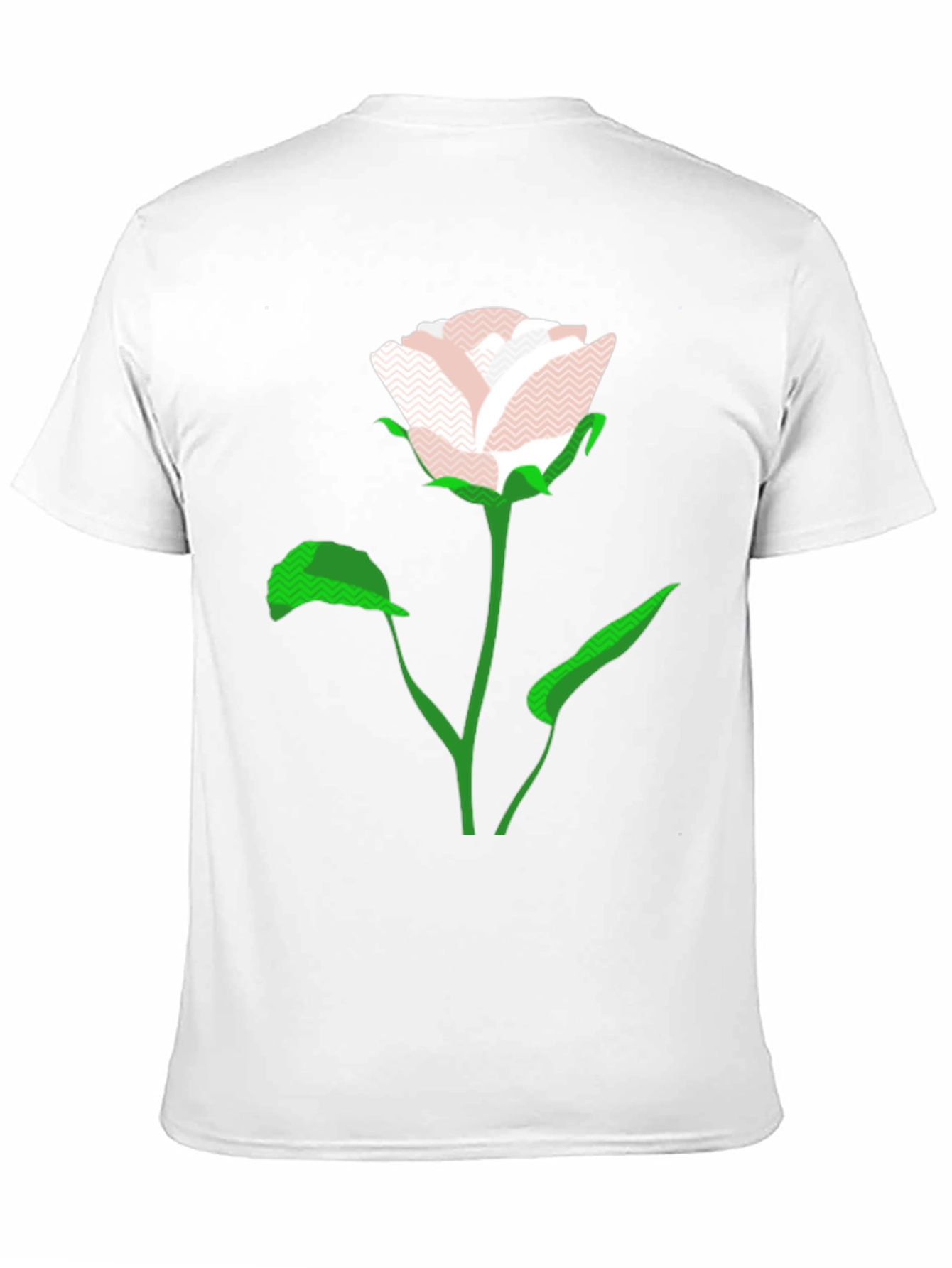 Black Modern Rose Graphic Black T-Shirt view 11