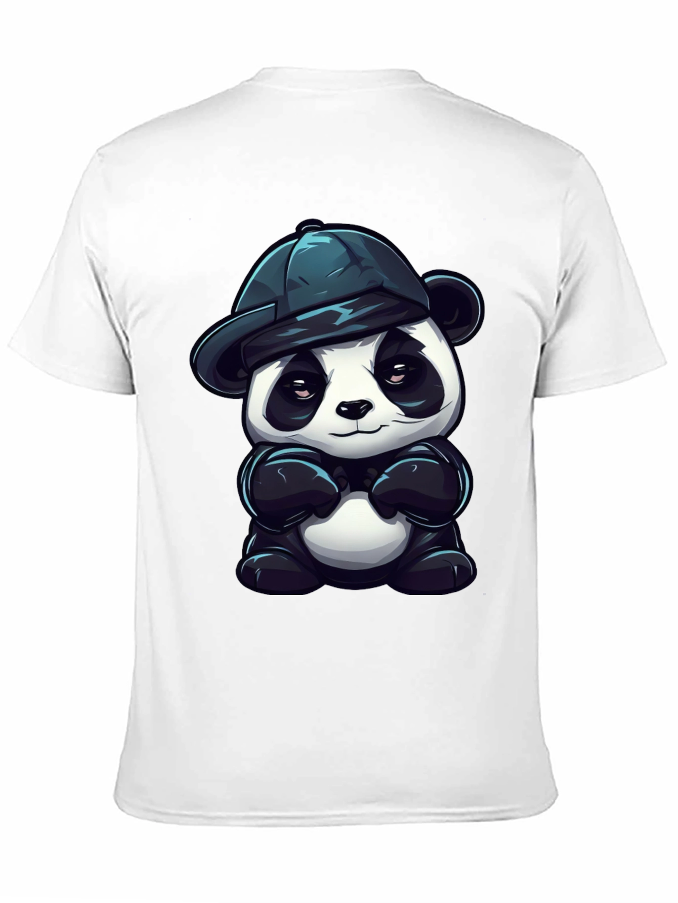 Black Cool Panda Graphic Tee - Unisex Black T-Shirt view 11