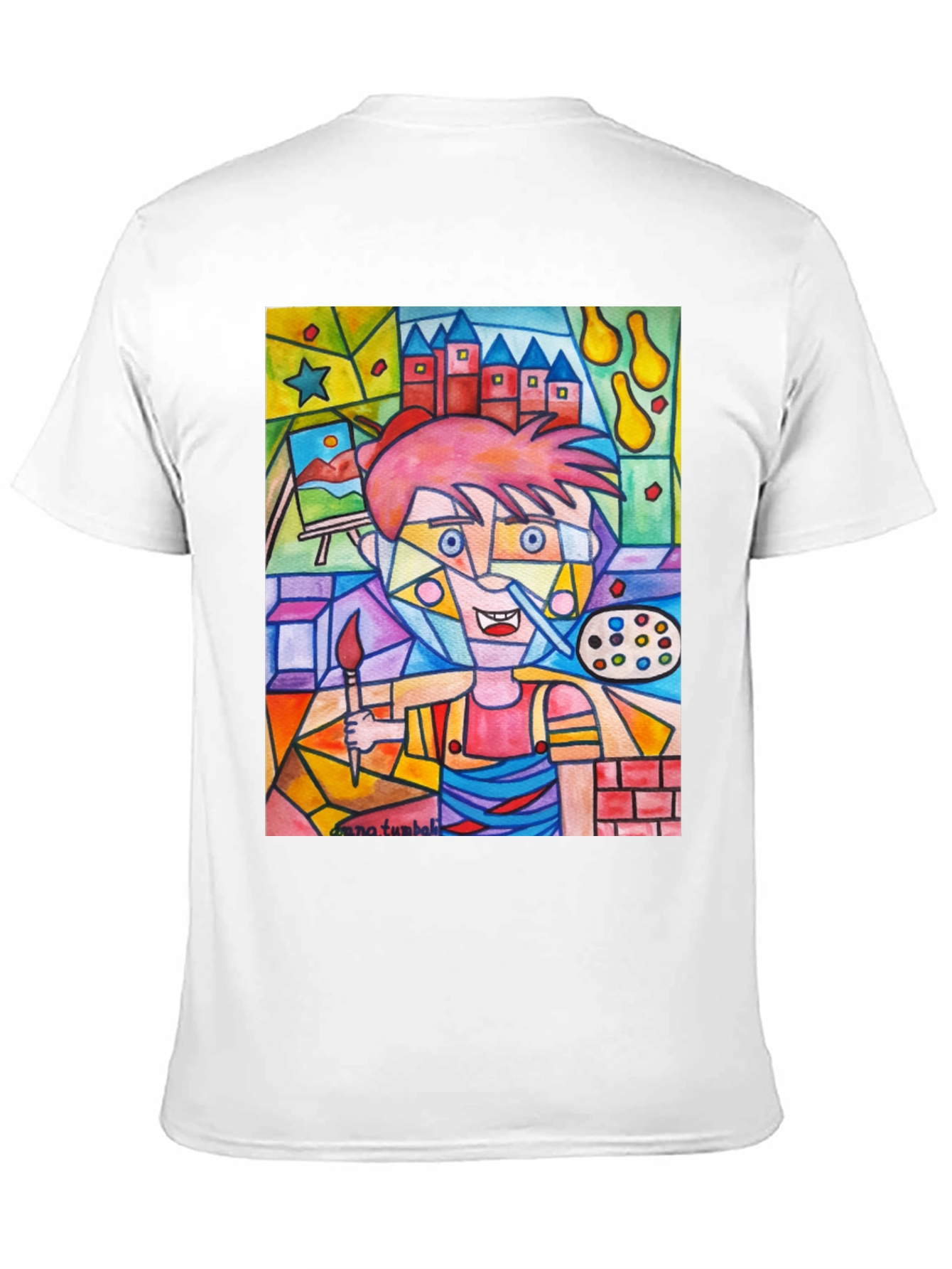Black Artistic Painter Graphic Tee view 11