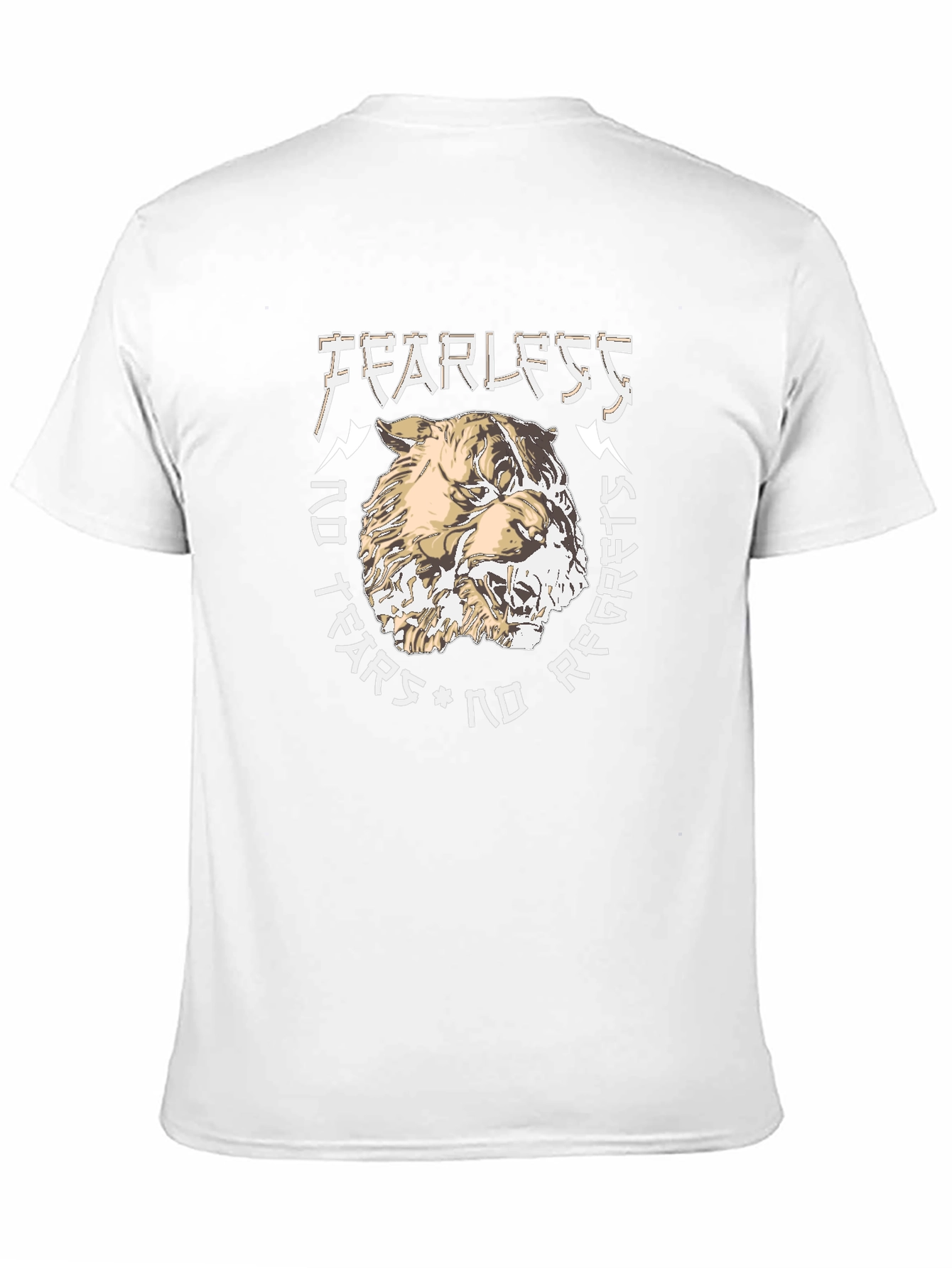 Black Fearless Graphic Print T-Shirt - Black view 11