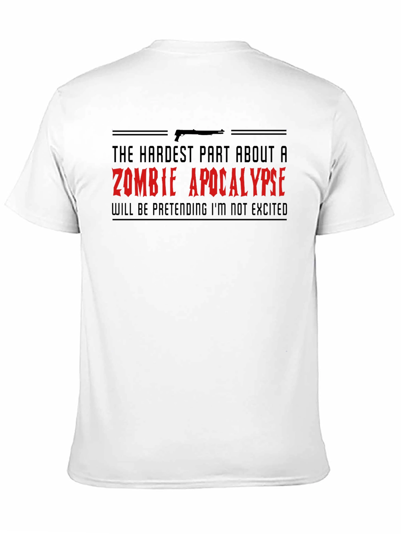 Black Zombie Apocalypse T-Shirt - Funny Graphic Tee view 11