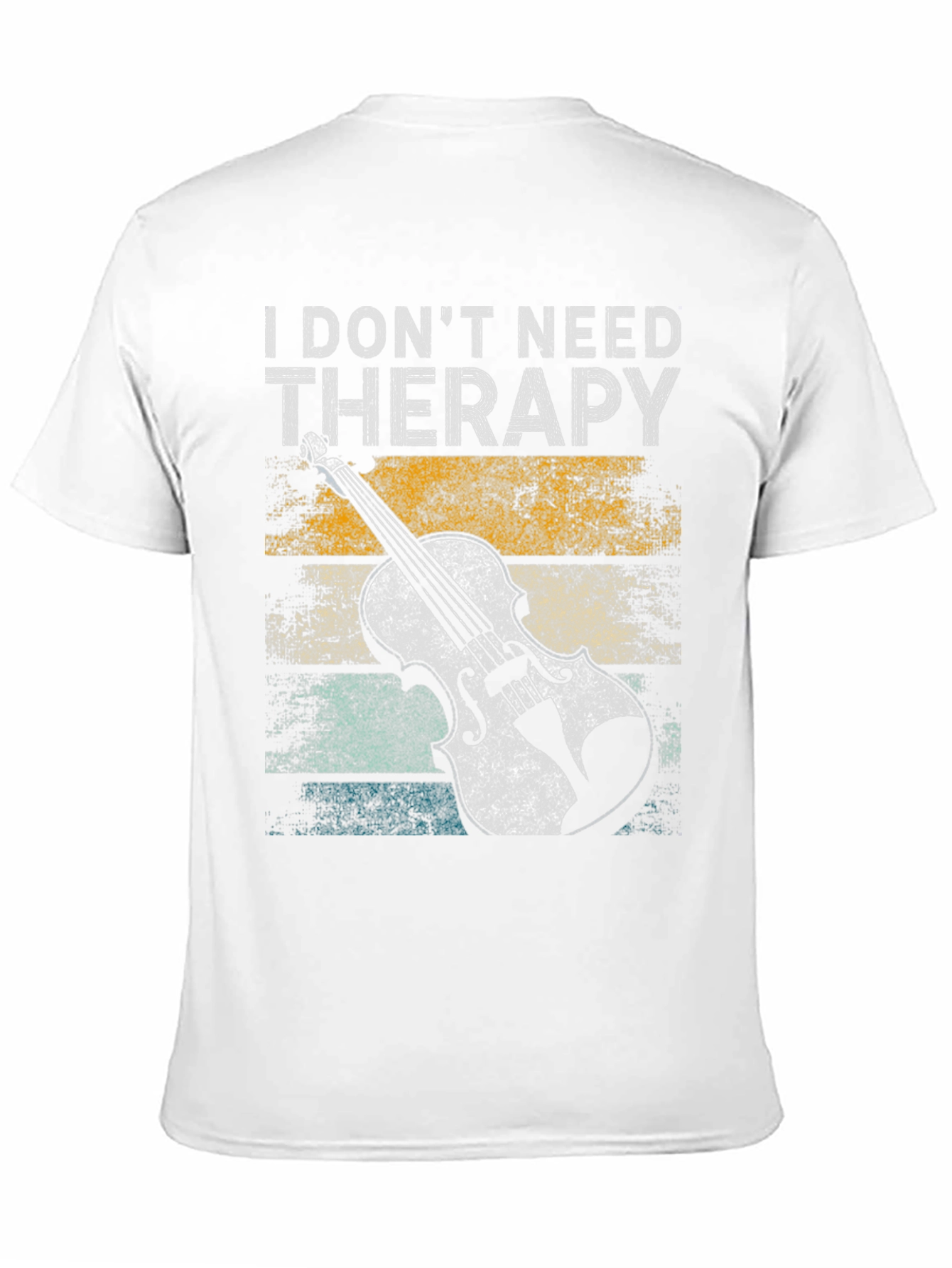 Black I Don't Need Therapy Violin T-Shirt view 11