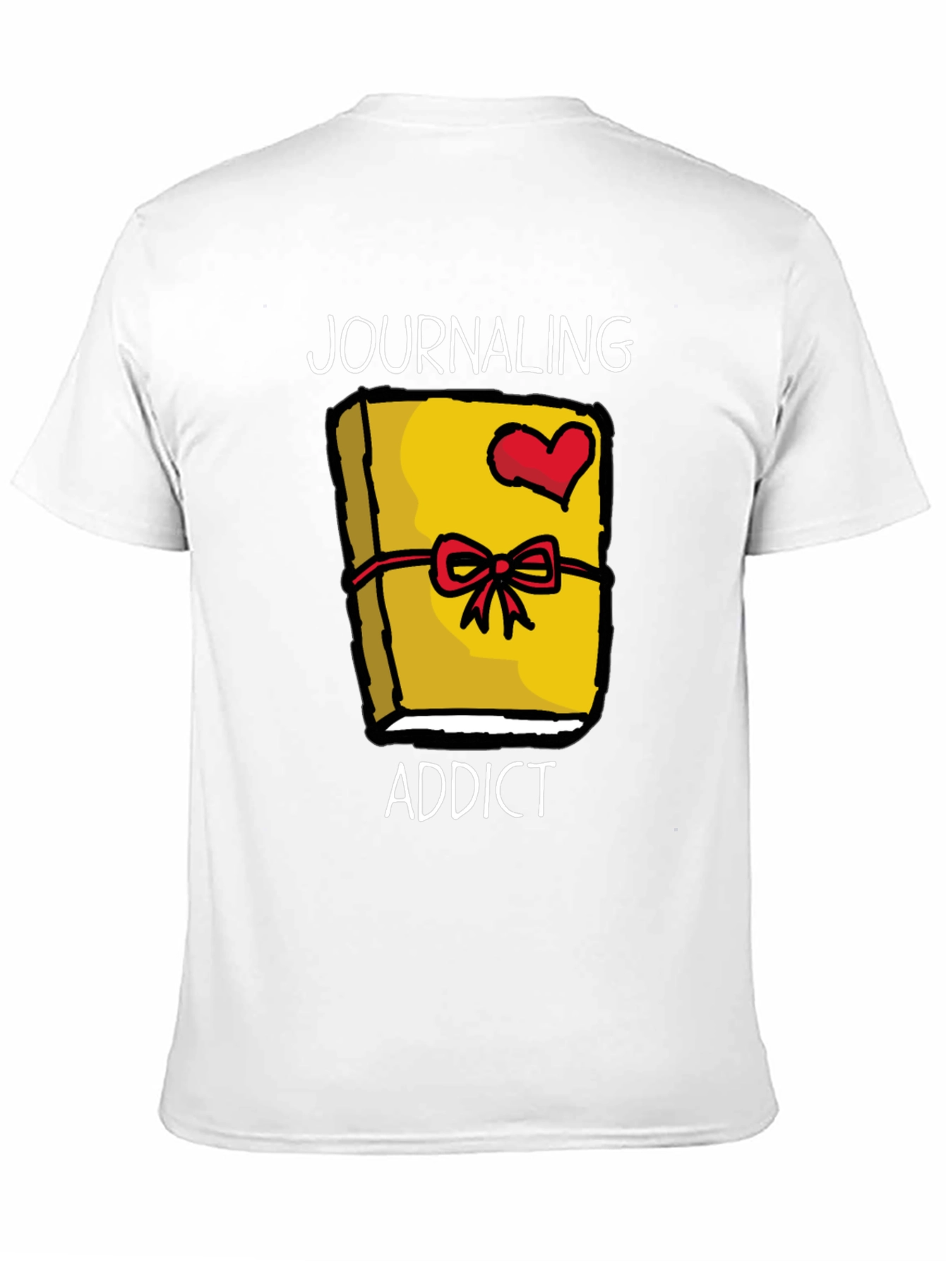 Black Journaling Addict Graphic Tee - Novelty Journal Lover Shirt view 11