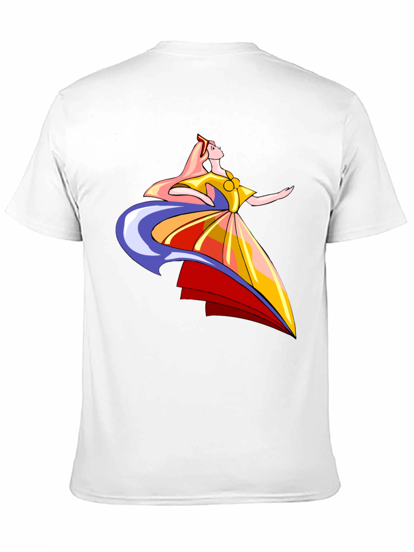 Black Elegant Dancer Graphic Tee - Black Cotton T-Shirt view 11