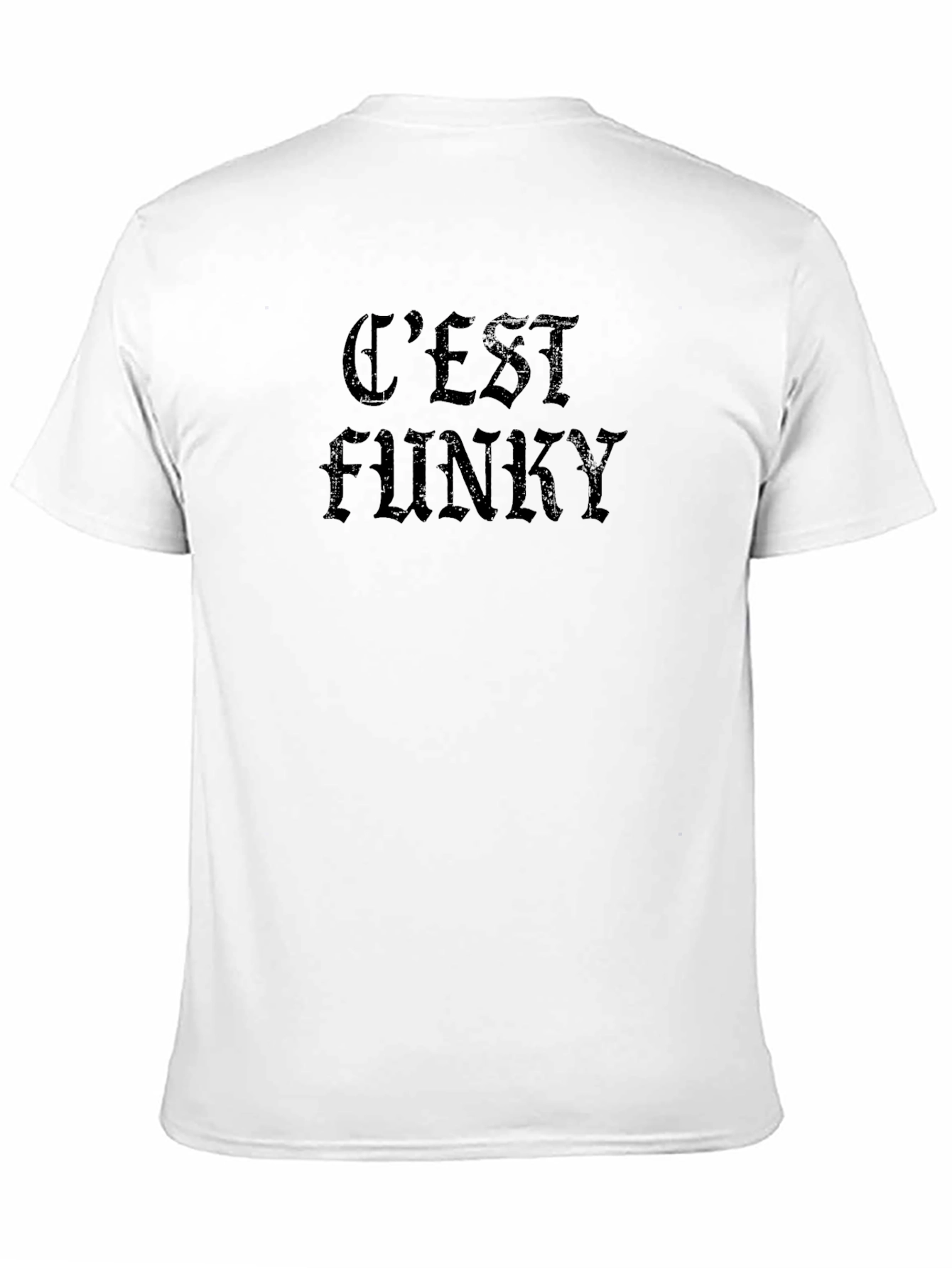 Black C'est Funky Black T-Shirt - Unique Graphic Tee view 11