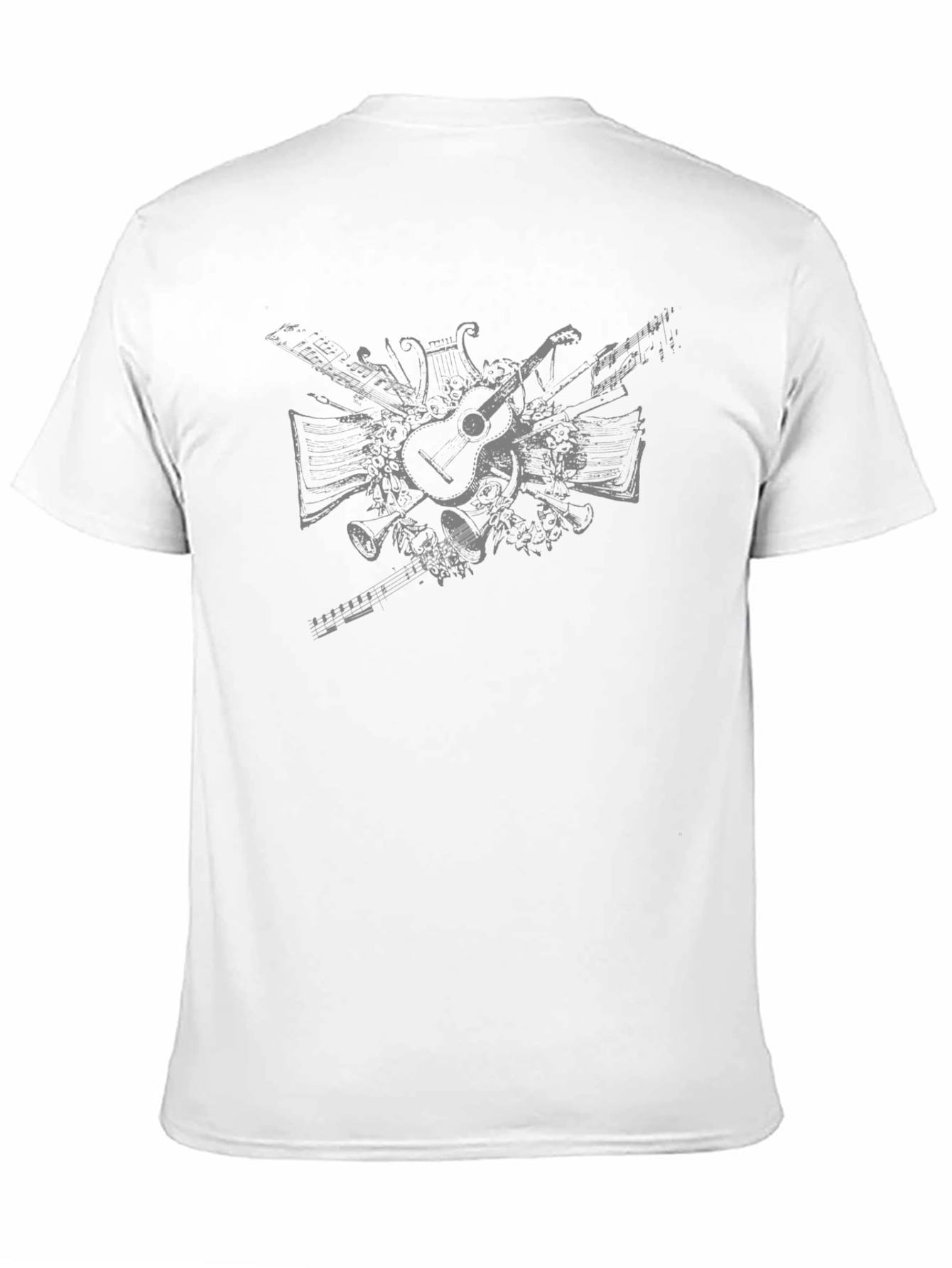 Black Guitar Graphic Tee - Men's Black T-Shirt view 11