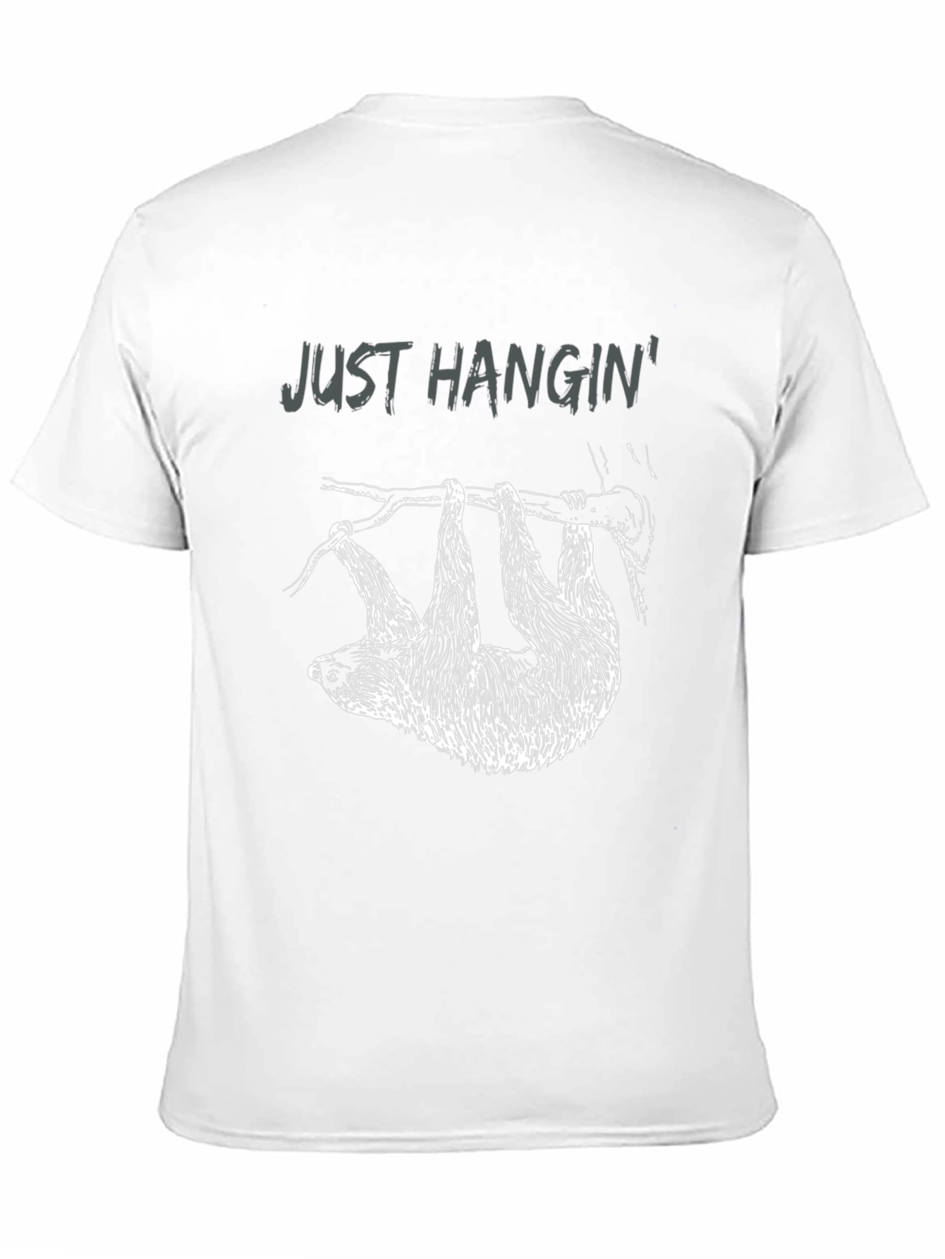 Black Just Hangin' Sloth Graphic T-Shirt view 11