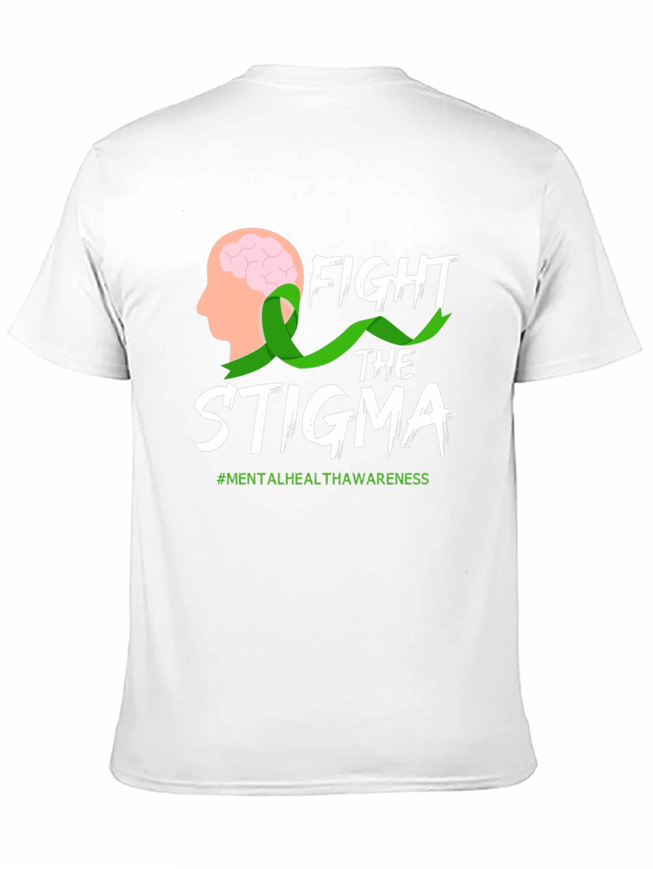 Black Fight Stigma T-Shirt Mental Health Awareness Tee view 11