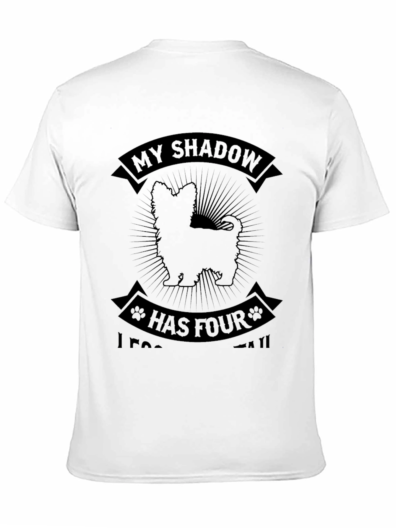Black Dog Lover T-Shirt: My Shadow Has Four Paws view 11