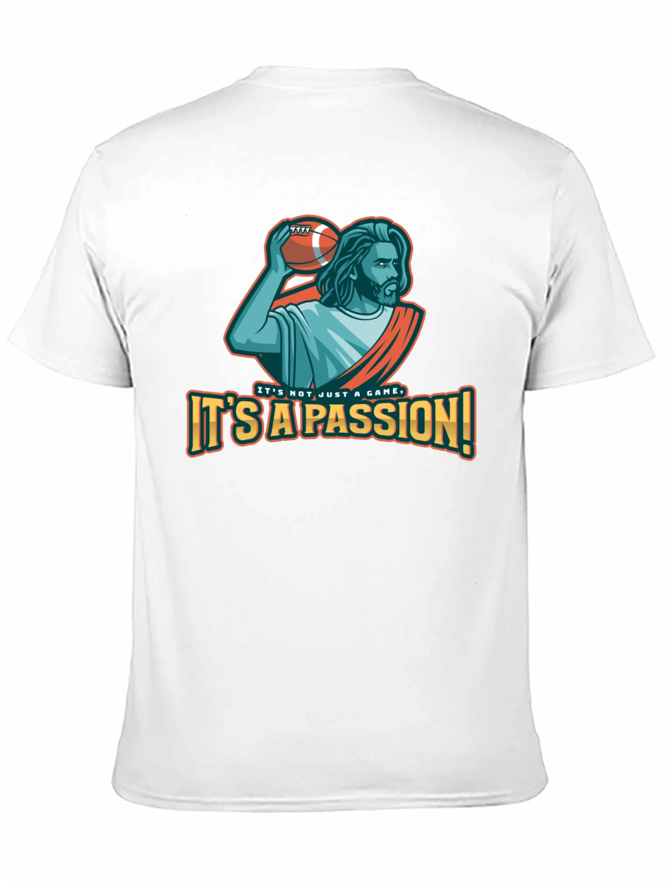 Black It's A Passion! Football T-Shirt view 11