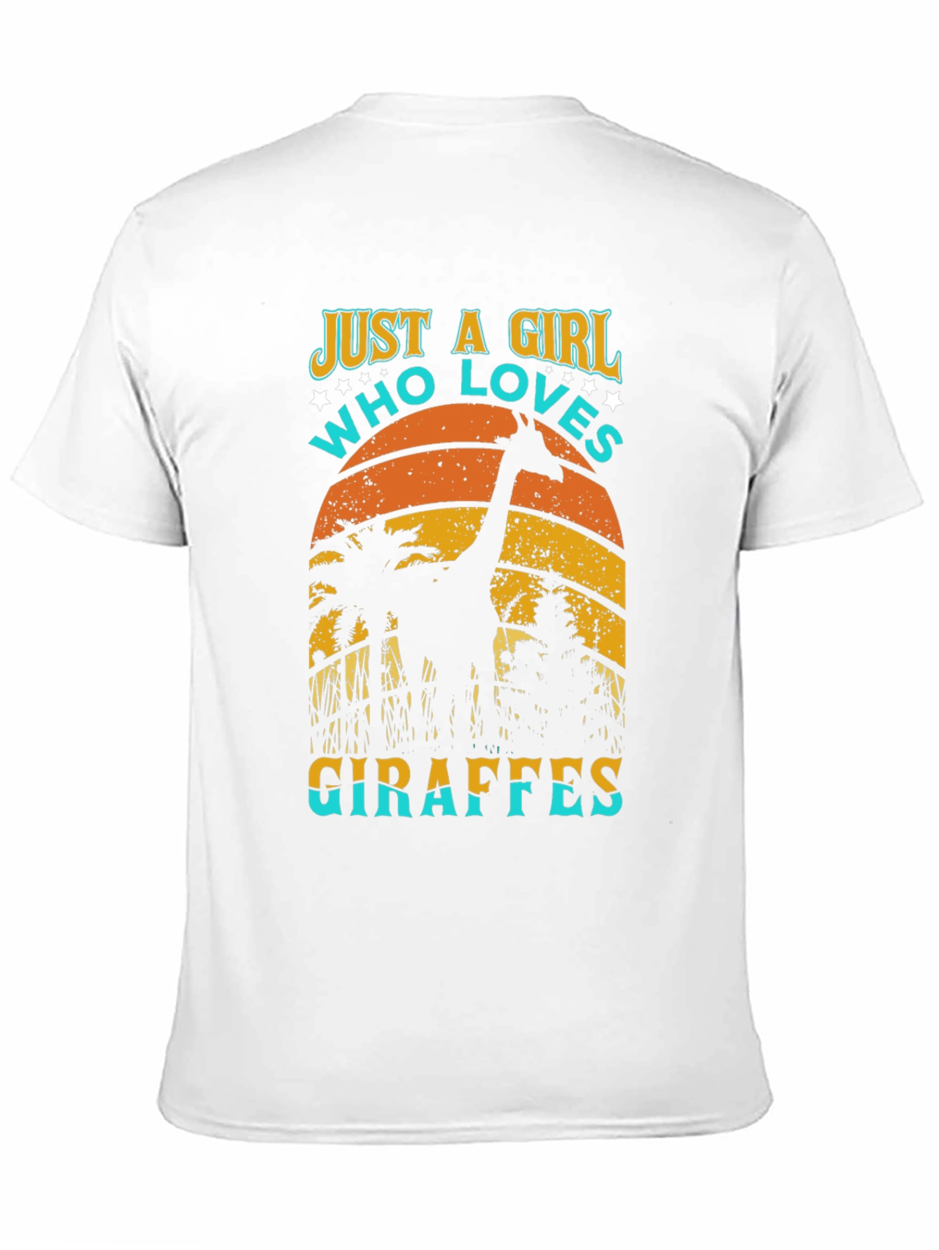 Black Just A Girl Who Loves Giraffes T-Shirt view 11