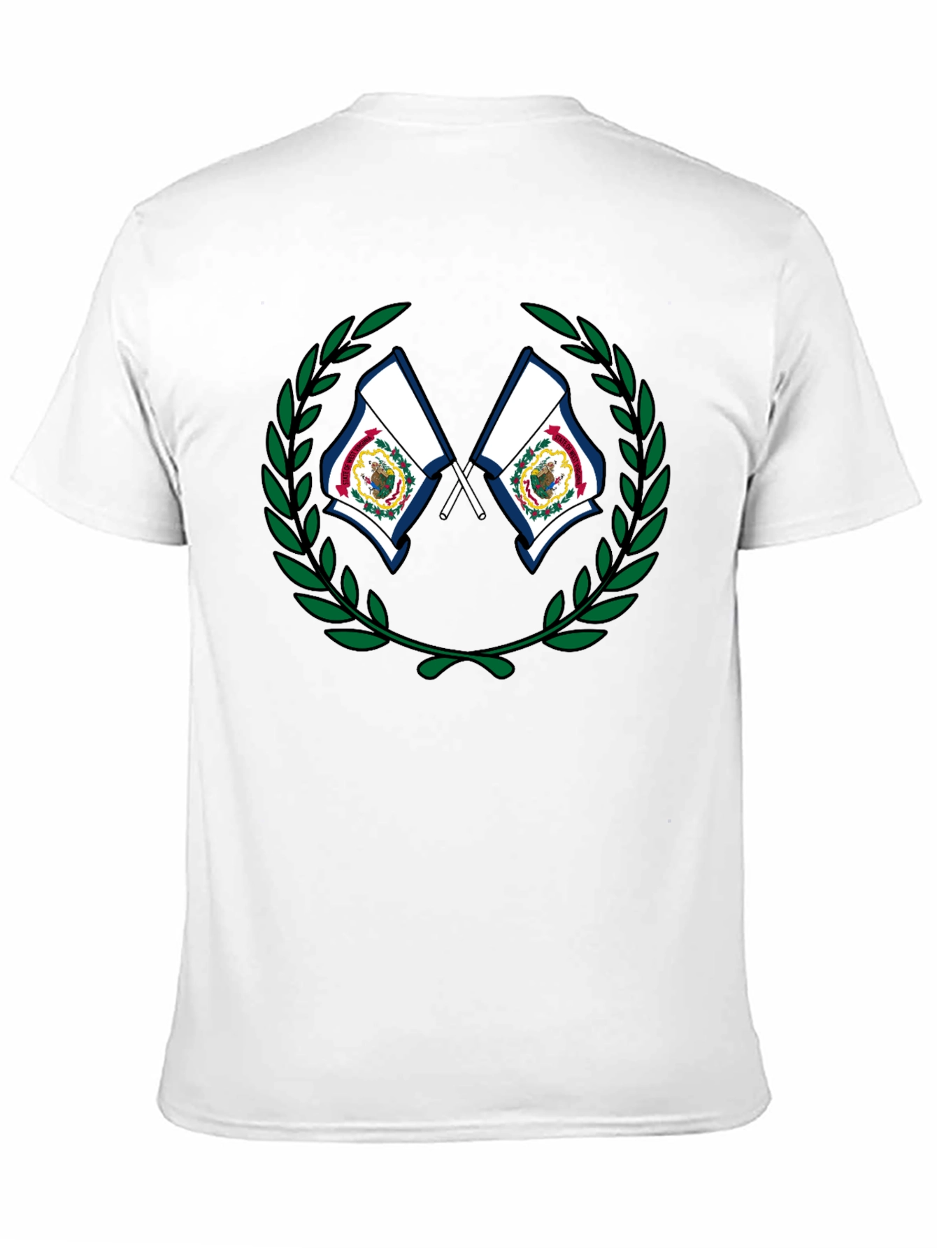 West Virginia Flag Wreath Graphic T-Shirt - 11