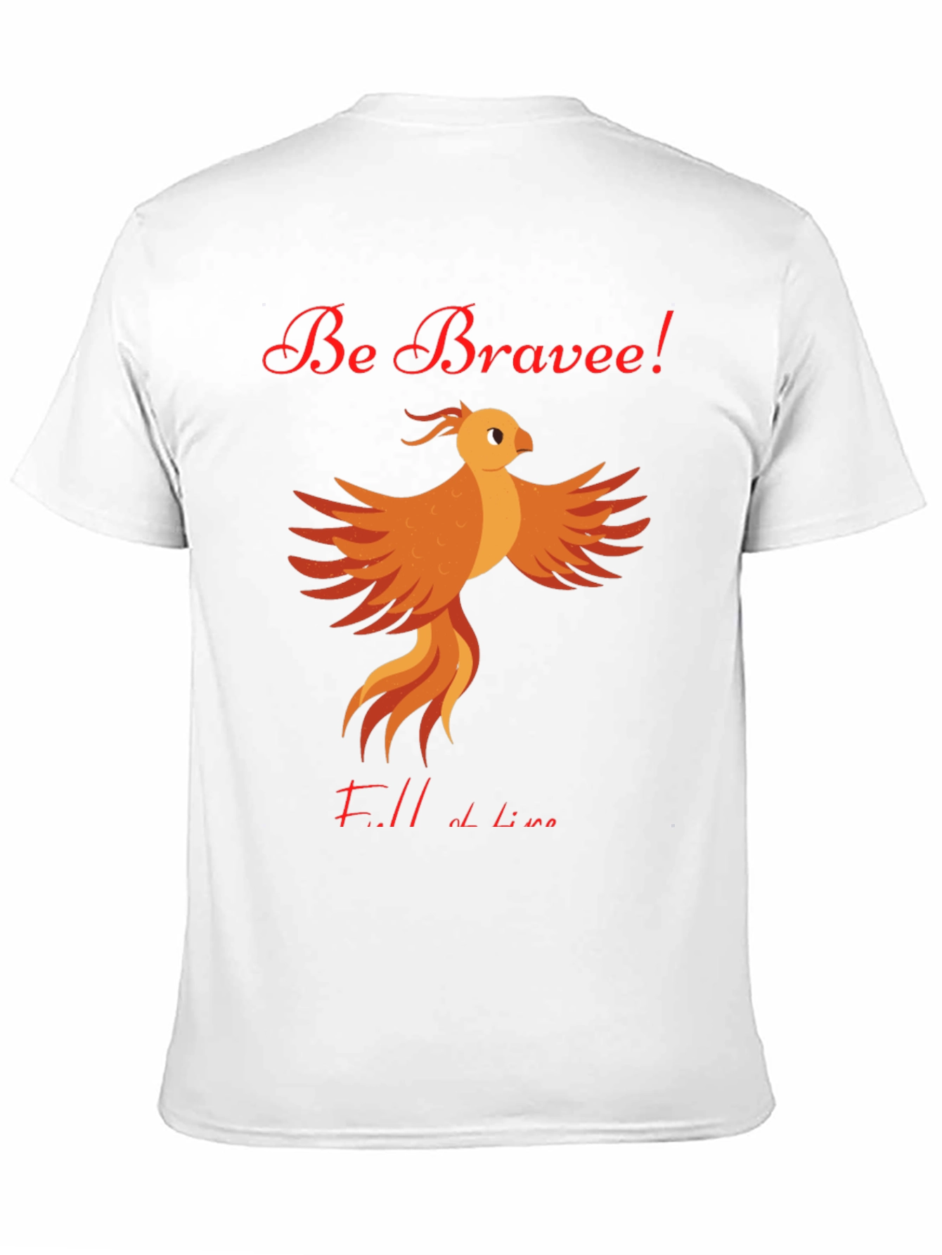 Black Be Brave Phoenix Graphic Tee - Motivational T-Shirt view 11