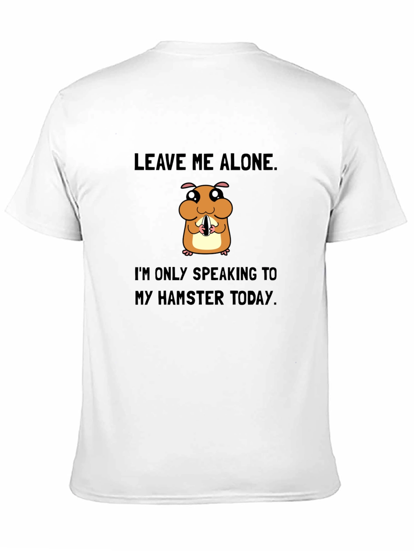 Black Hamster Lover T-Shirt - Leave Me Alone Graphic Tee view 11