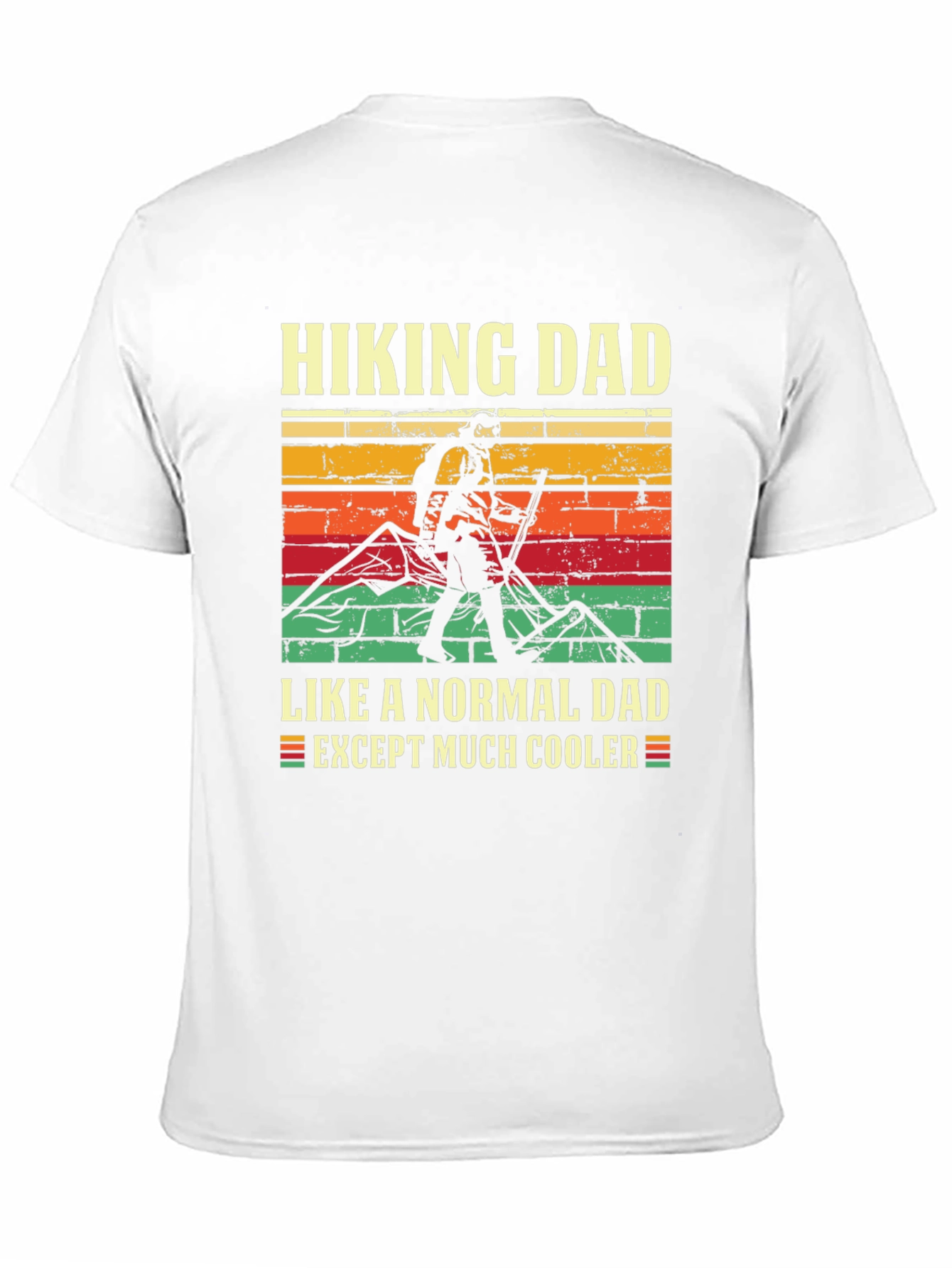 Black Hiking Dad T-Shirt - Cooler Than Normal! view 11