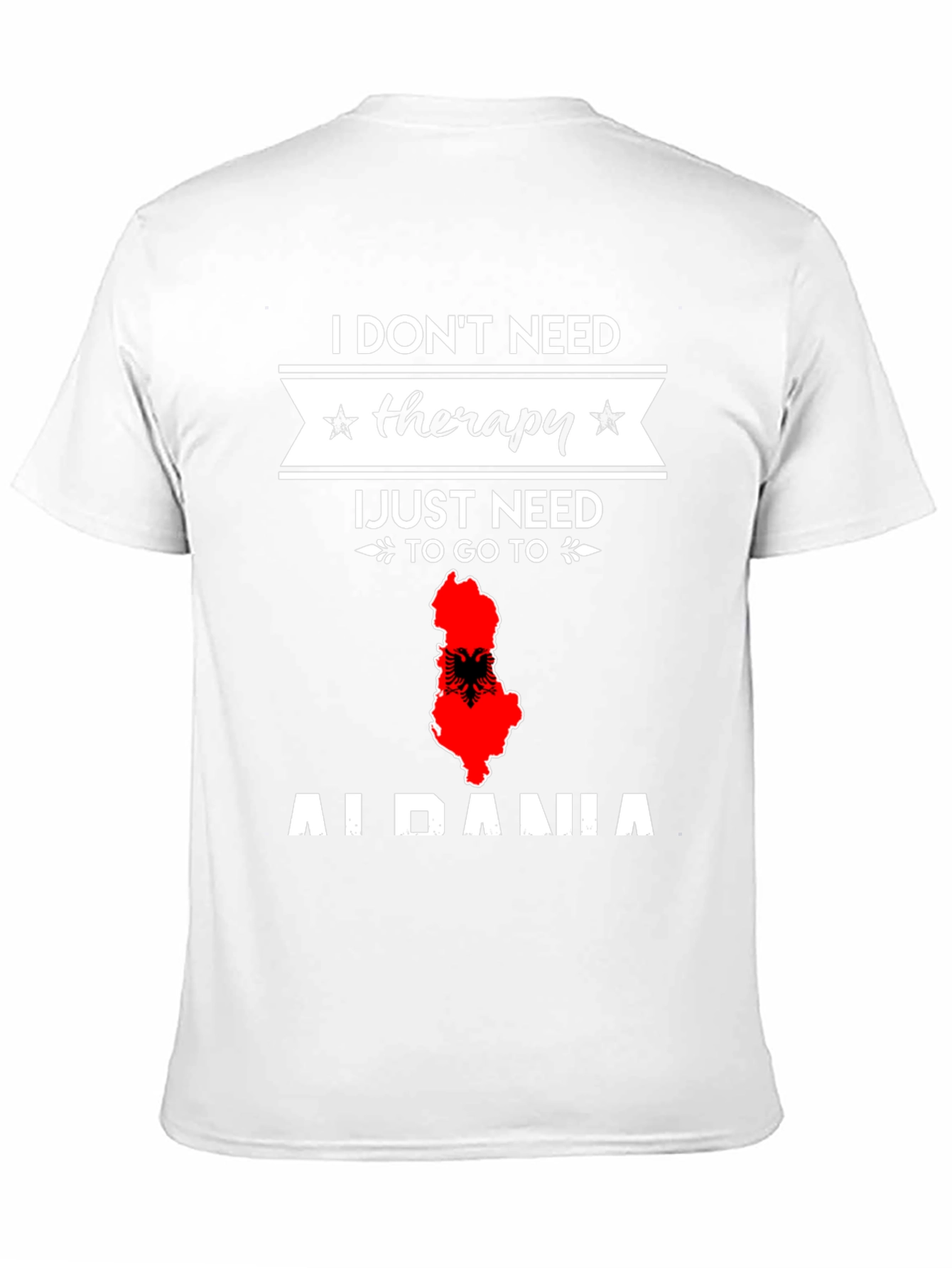 Black Albania Therapy T-Shirt - Travel Lover Gift view 11