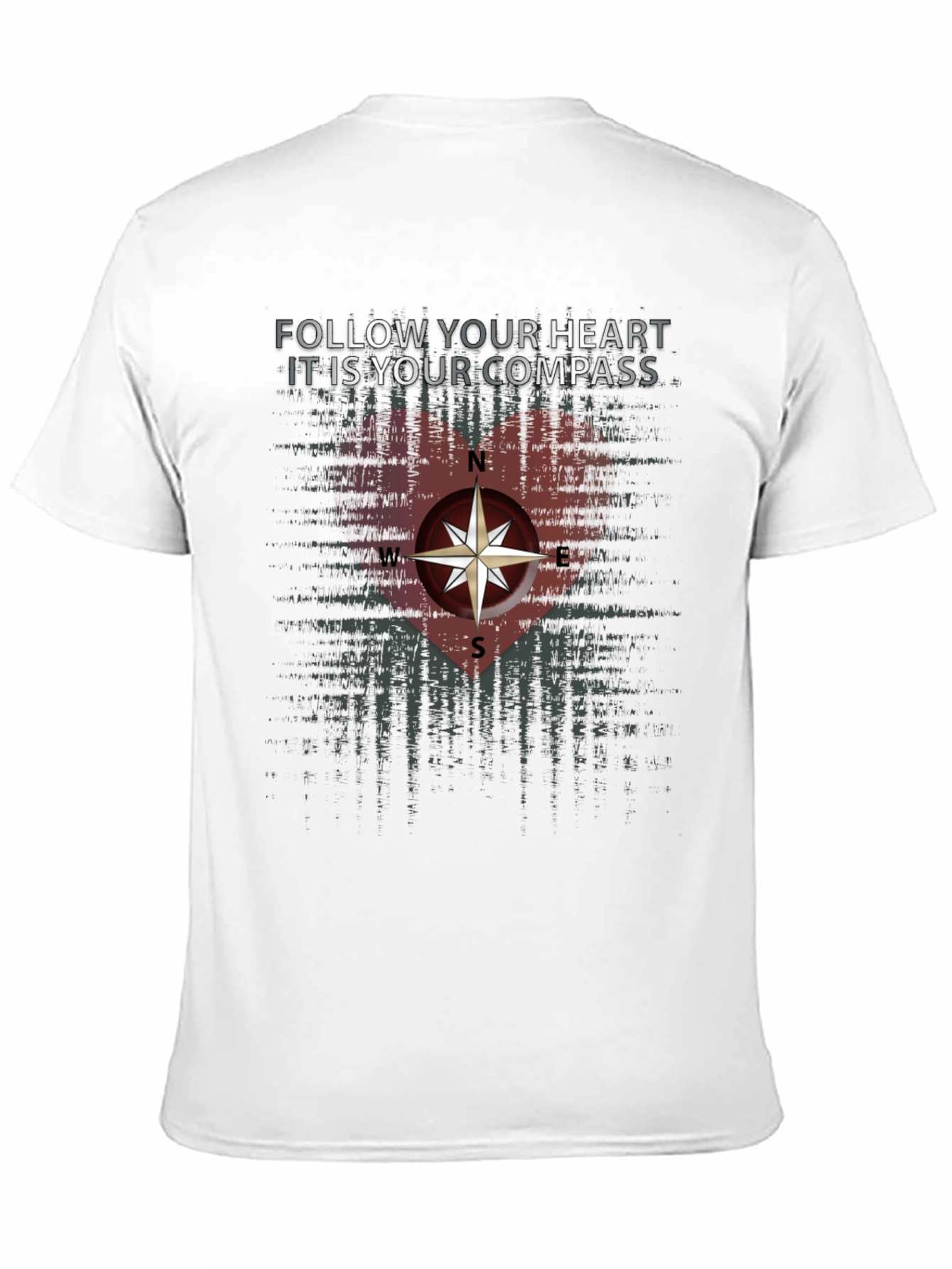 Black Follow Your Heart Compass Graphic Tee view 11