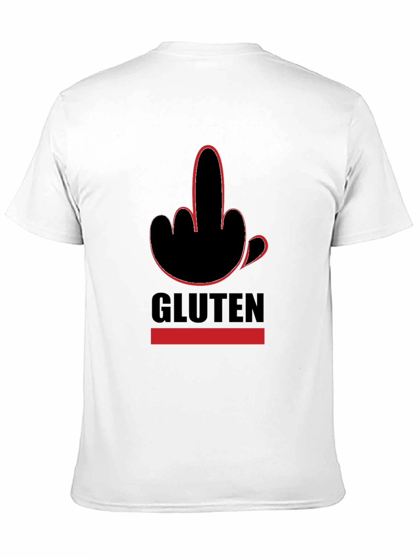 Gluten Middle Finger Graphic Tee - 11