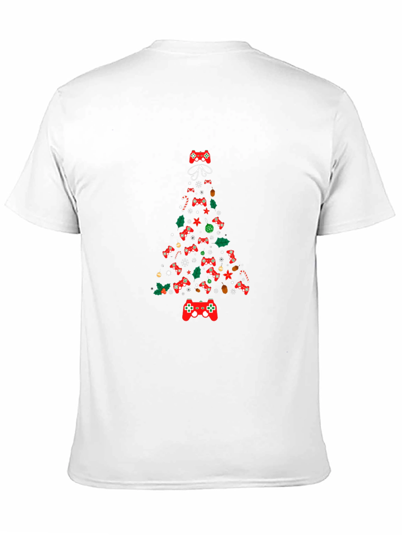 Black Christmas Gamer Tree Graphic Tee view 11