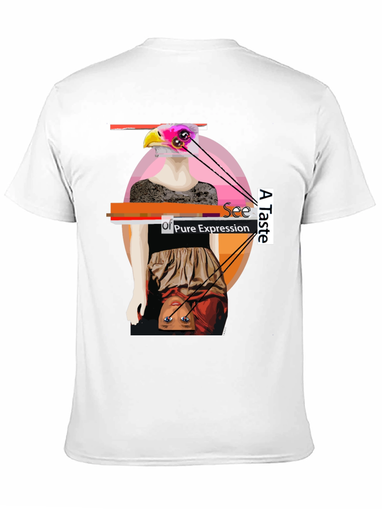 Black Unique Graphic Print Tee - Art Expression view 11