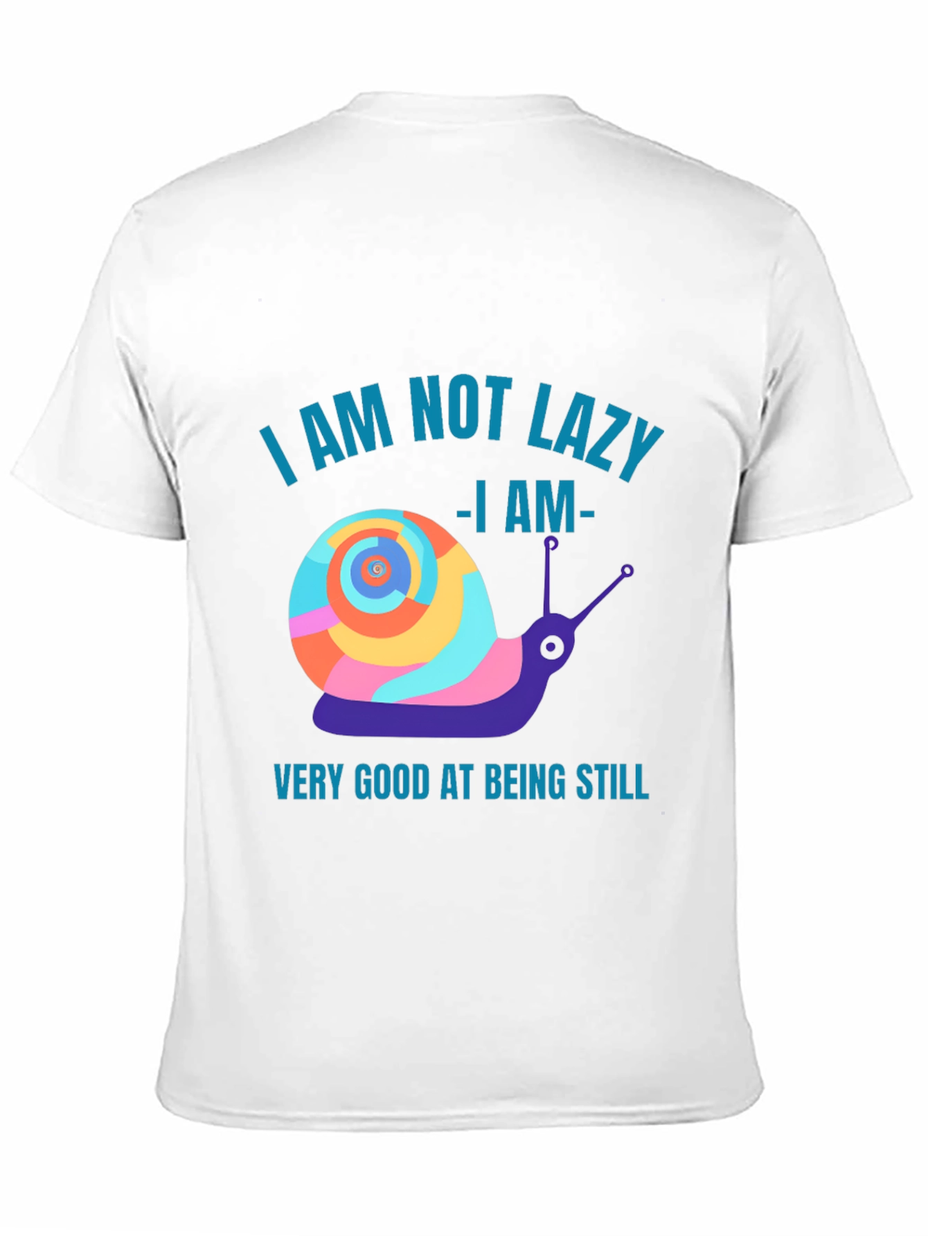 Black Funny Snail Graphic T-Shirt - Not Lazy view 11