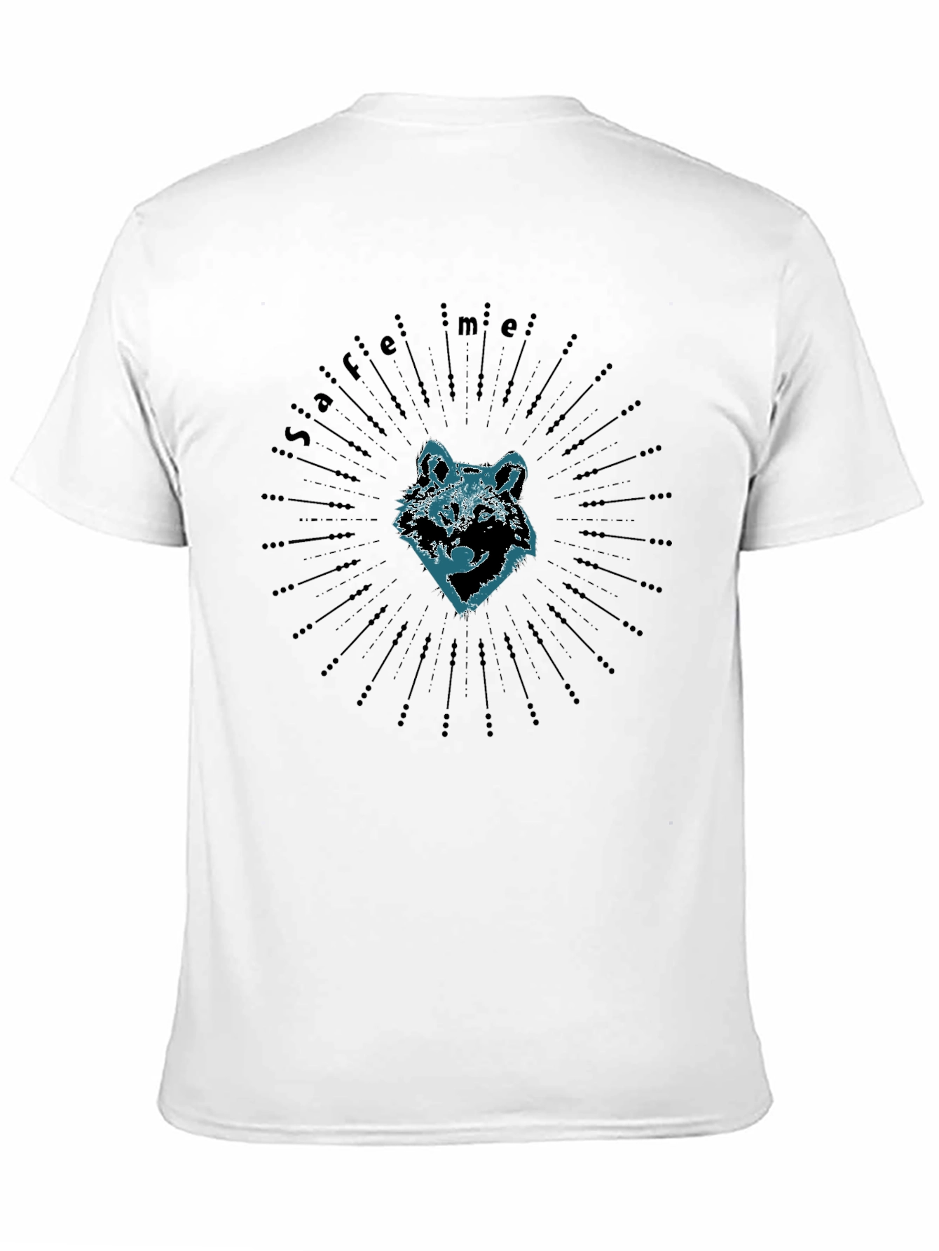 Black Wolf Graphic Print Crew Neck T-Shirt view 11