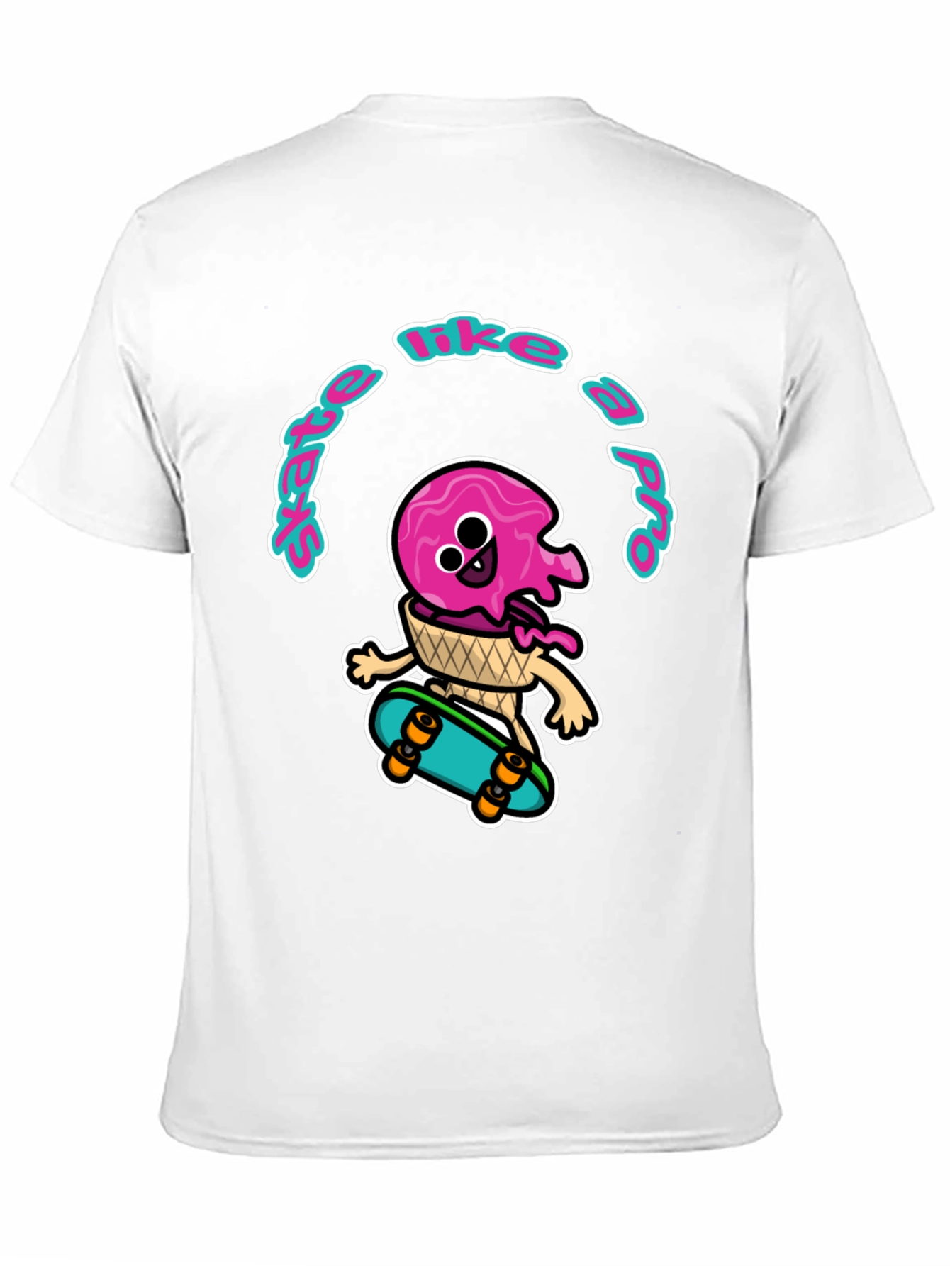 Black Skate Like a Pro Ice Cream T-Shirt view 11