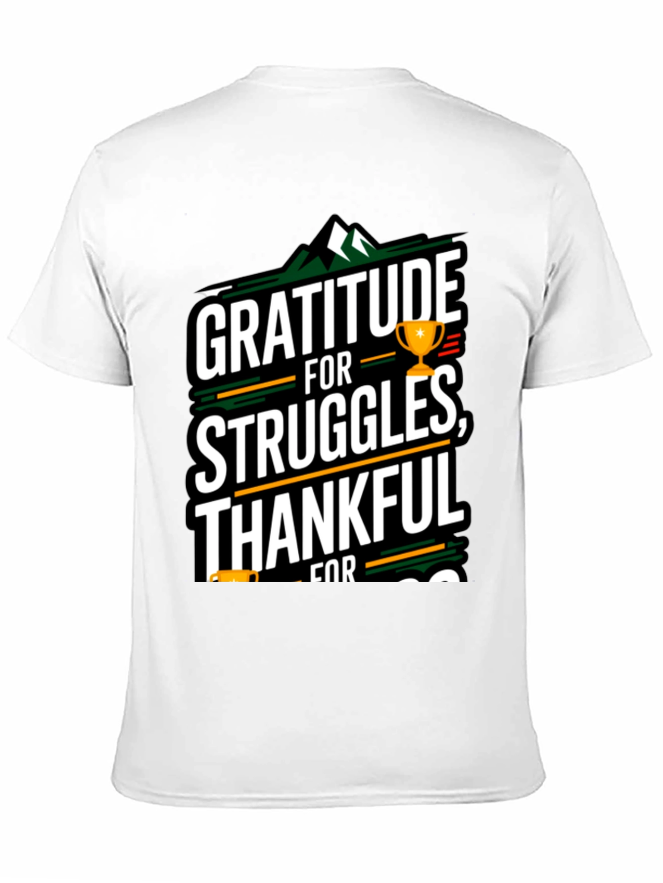 Black Gratitude T-Shirt - Thankful For Struggles view 11