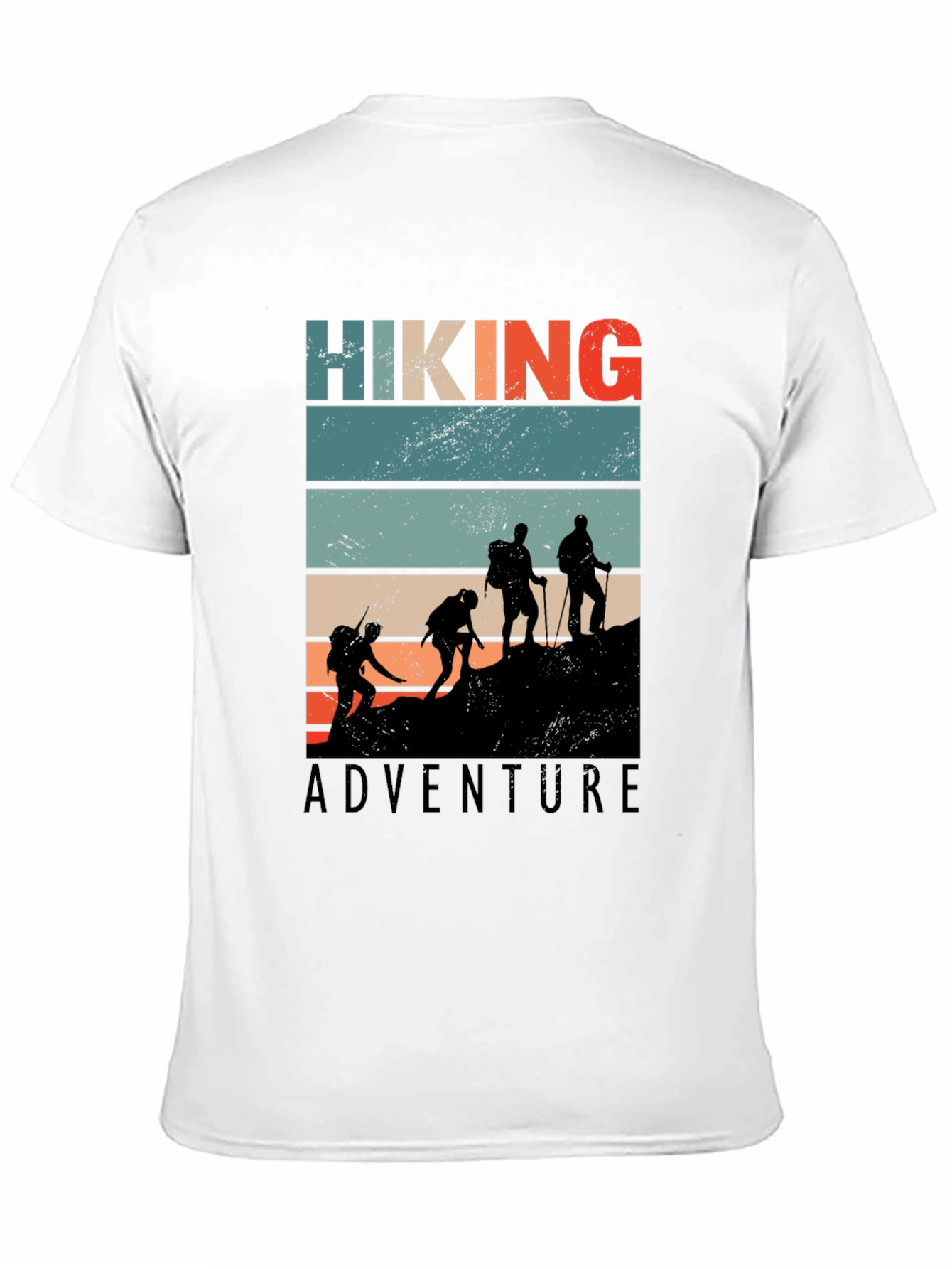 Black Hiking Adventure Graphic Tee - Retro Style view 11