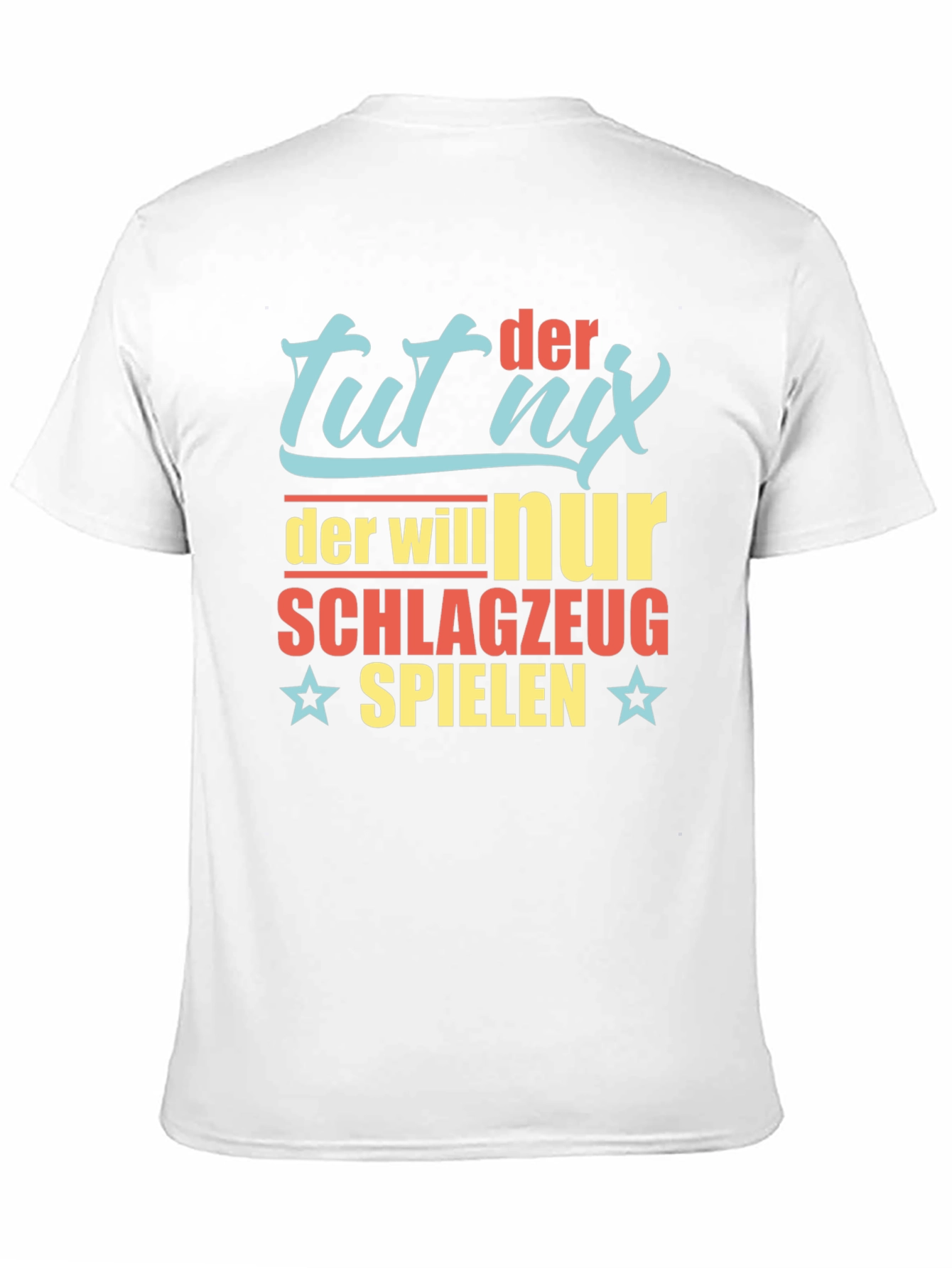 Black Tut Nix Drum T-Shirt - Funny German Drummer Tee view 11